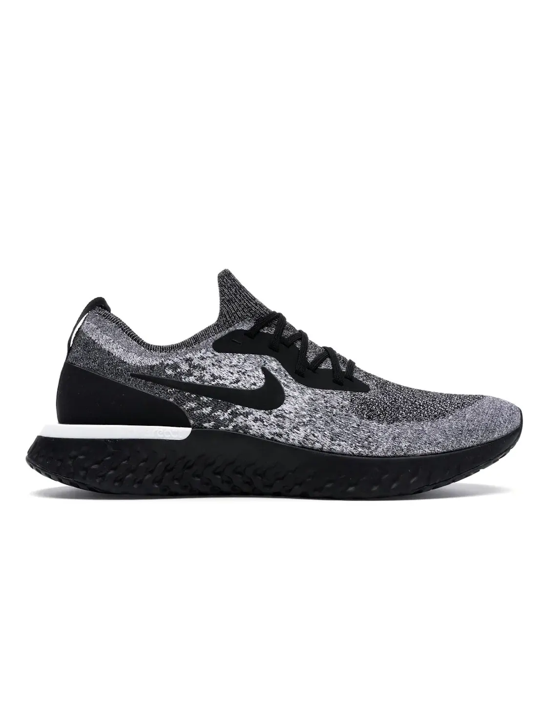 Мужские кроссовки беговые Nike Epic React Flyknit — изображение 1 из 4, черный/черный-белый