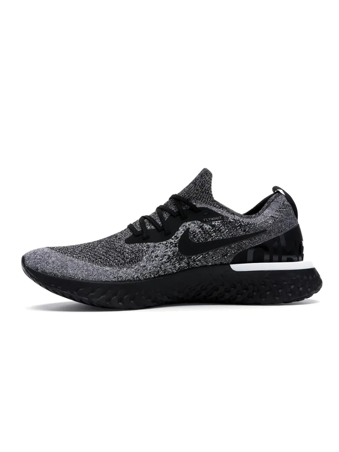 Мужские кроссовки беговые Nike Epic React Flyknit — изображение 3 из 4, черный/черный-белый
