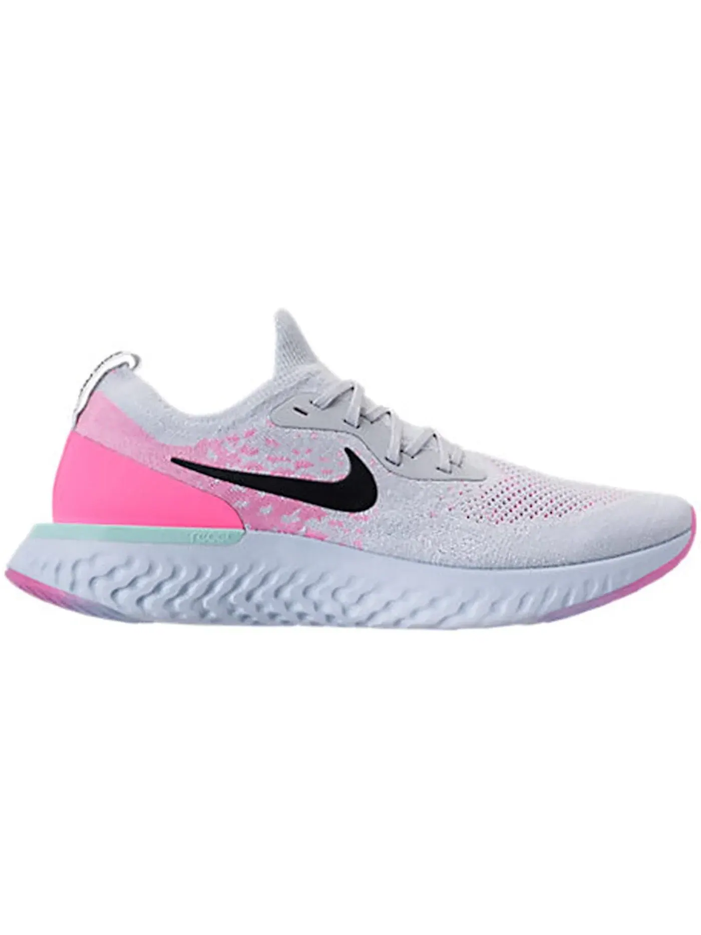 Мужские кроссовки Lifestyle Nike Epic React Flyknit — изображение 1 из 1, платиновый/черный-синий