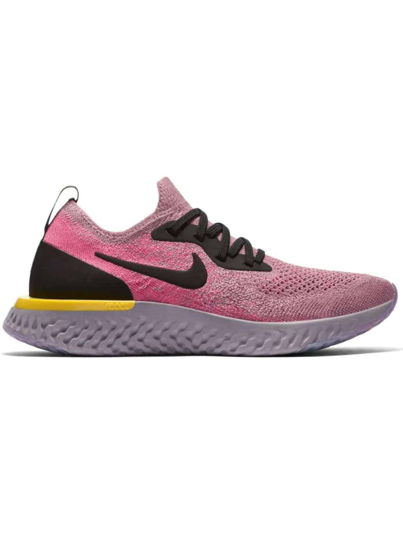 Детские кроссовки Lifestyle Nike Epic React Flyknit — изображение 1 из 1, черный/розовый