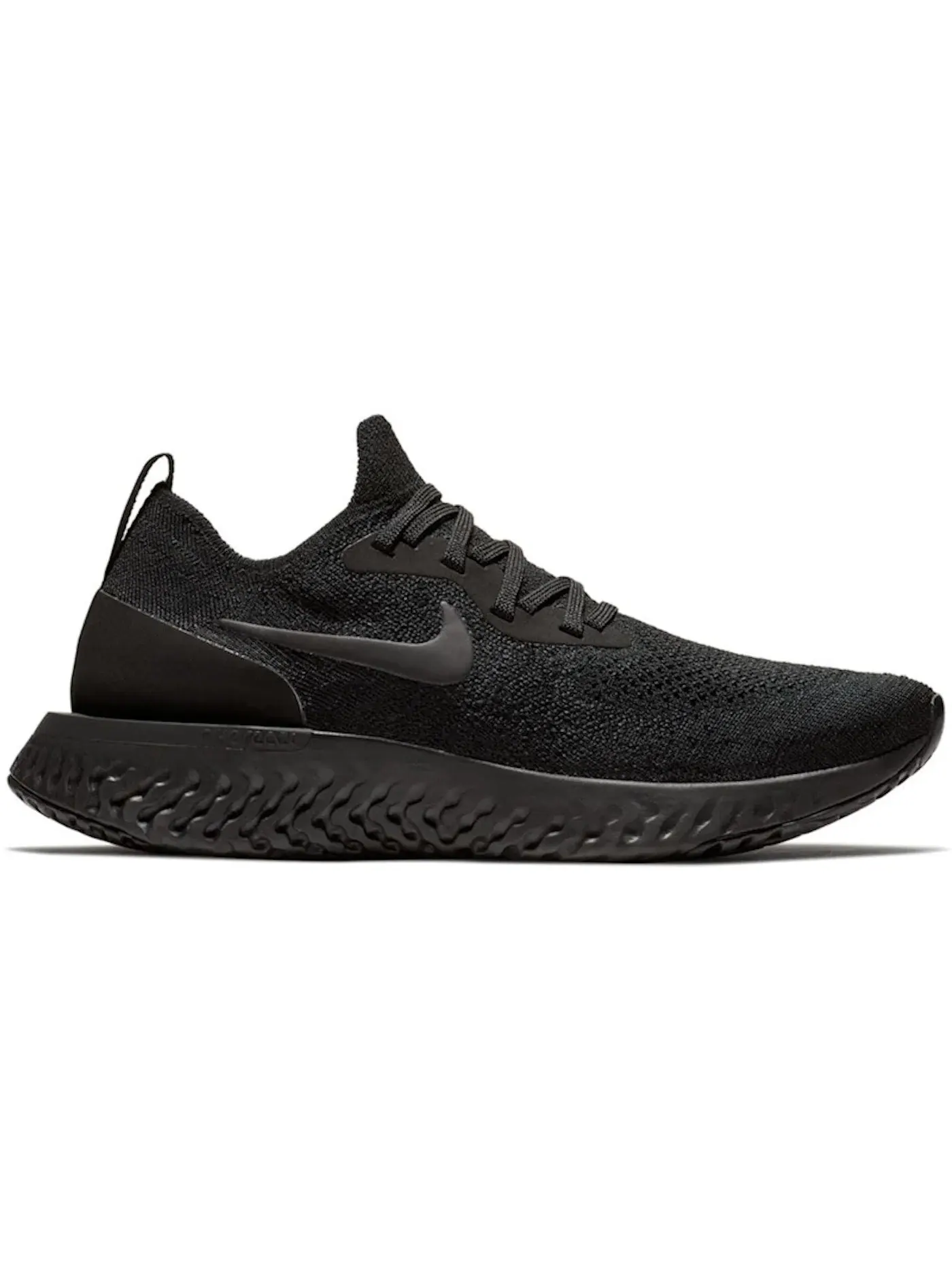 Женские кроссовки для повседневной носки Nike Epic React Flyknit — изображение 1 из 1, черный/черный-черный