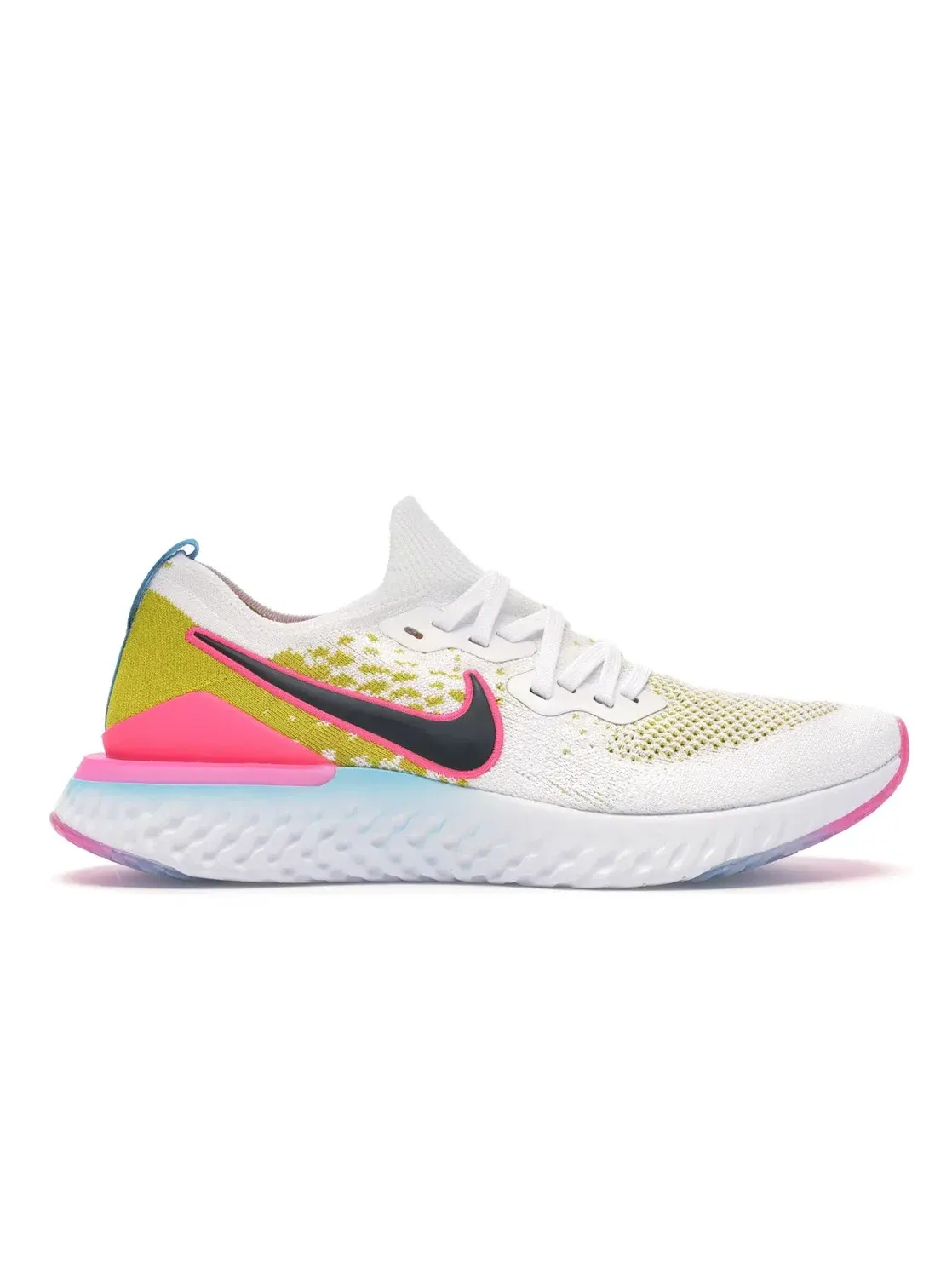 Мужские кроссовки Lifestyle Nike Epic React Flyknit 1 — изображение 1 из 4, белый розовый