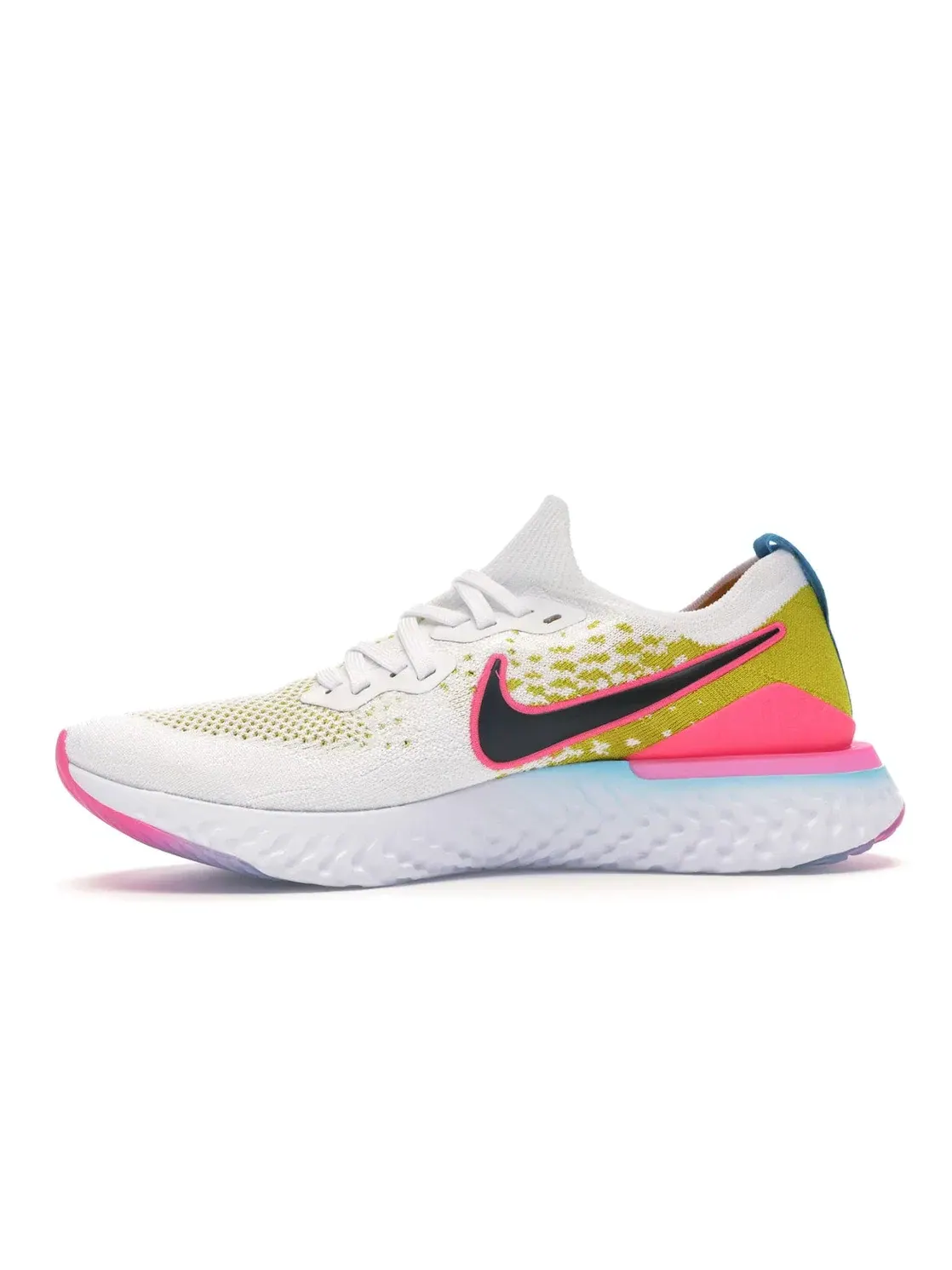 Мужские кроссовки Lifestyle Nike Epic React Flyknit 1 — изображение 3 из 4, белый розовый