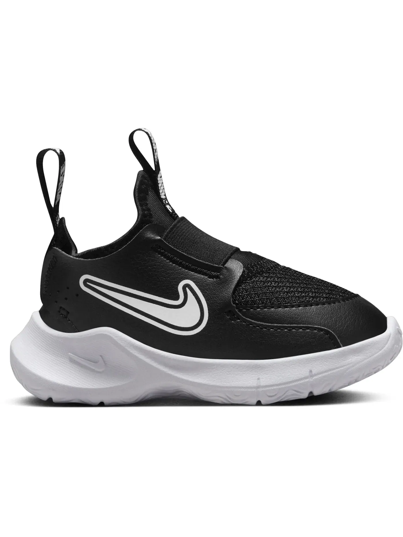 Детские кроссовки без шнурков Nike Flex Runner 3 — изображение 1 из 1, черный/белый