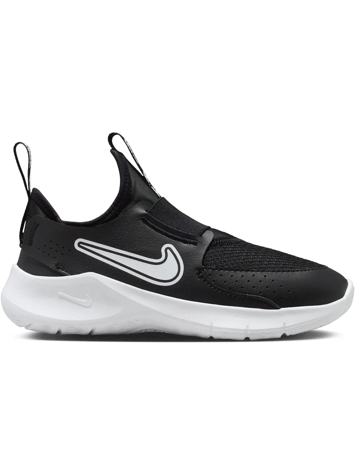 Детские кроссовки без шнурков Nike Flex Runner 3 Nike — изображение 1 из 1, черный/белый