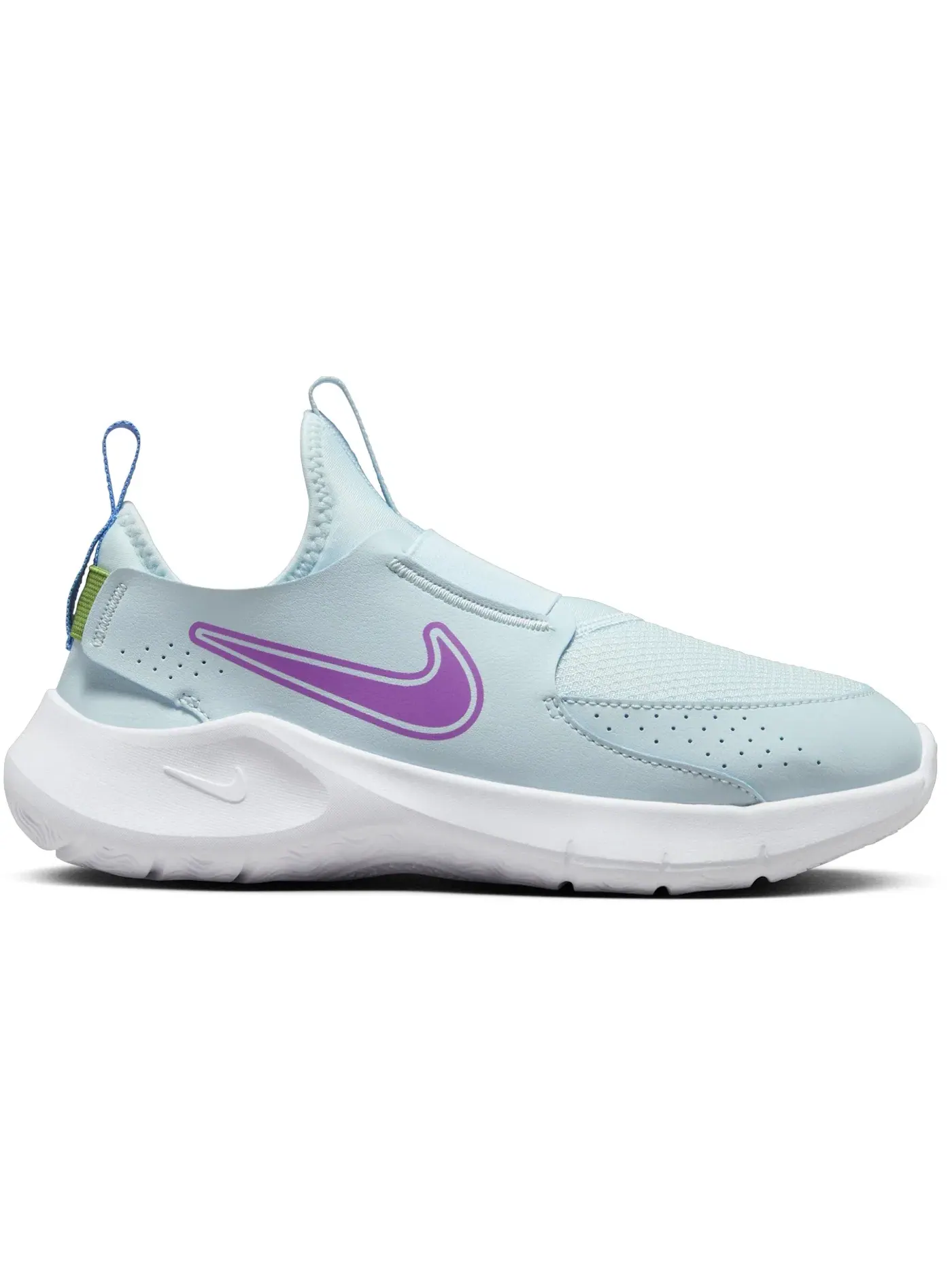 Детские кроссовки без шнурков Nike Flex Runner 3 Nike — изображение 1 из 1, синий/синий//фиолетовый