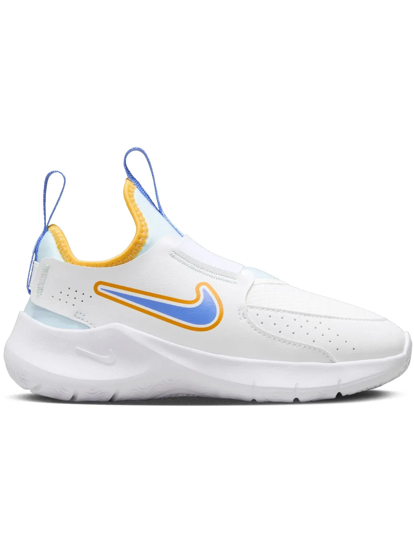 Детские кроссовки с шнуровкой Nike Flex Runner 3 Nike — изображение 1 из 1, белый/белый//синий