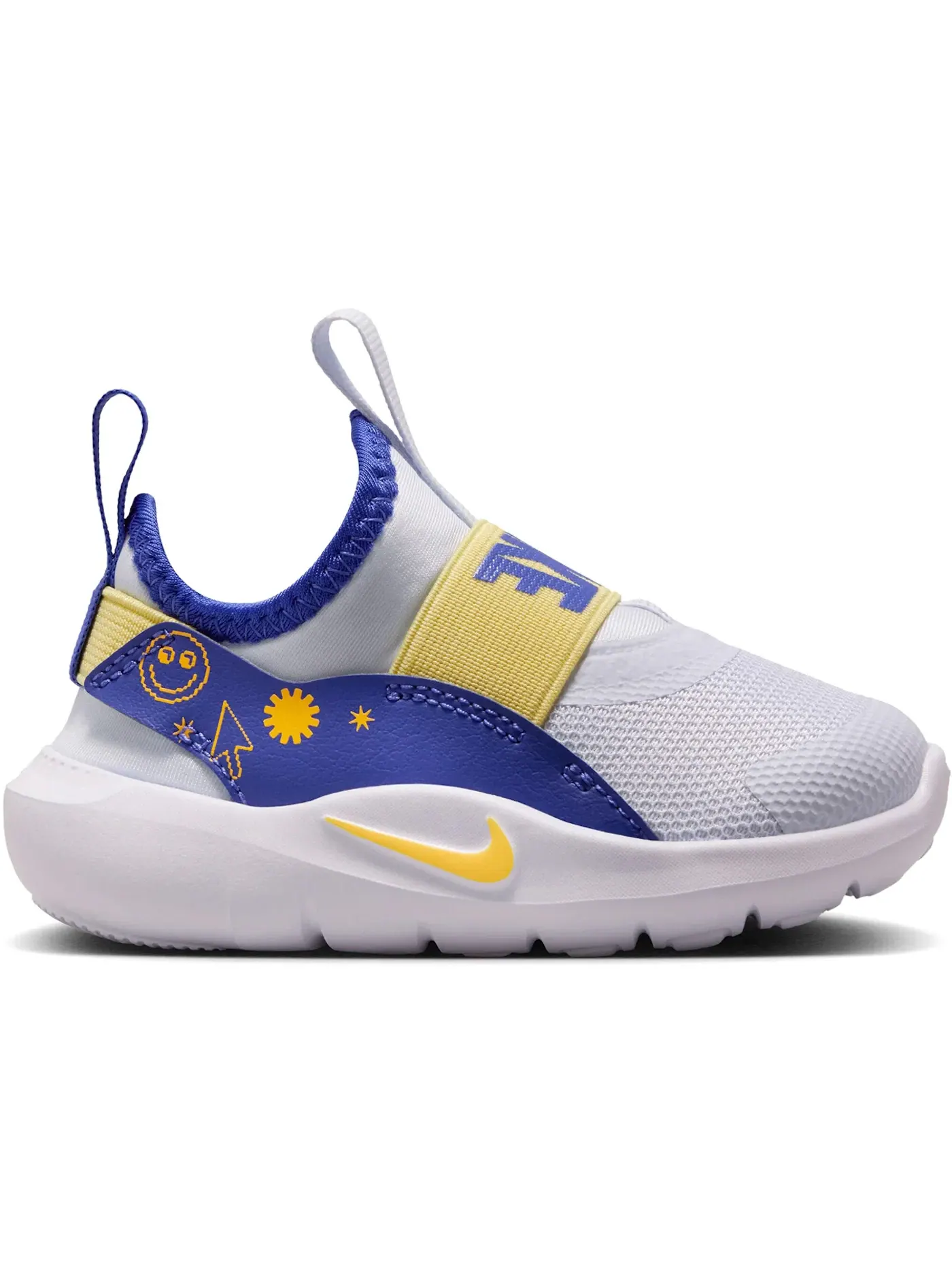 Детские кроссовки с шнуровкой Nike Flex Runner 4 SE Nike — изображение 1 из 1, серый желтый оранжевый