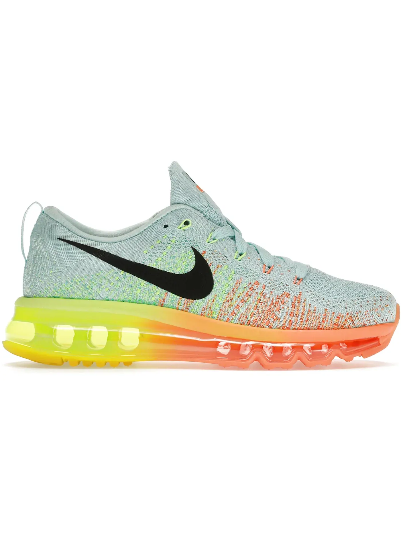 Женские кроссовки Lifestyle Nike Flyknit Air Max — изображение 1 из 1, черный/оранжевый