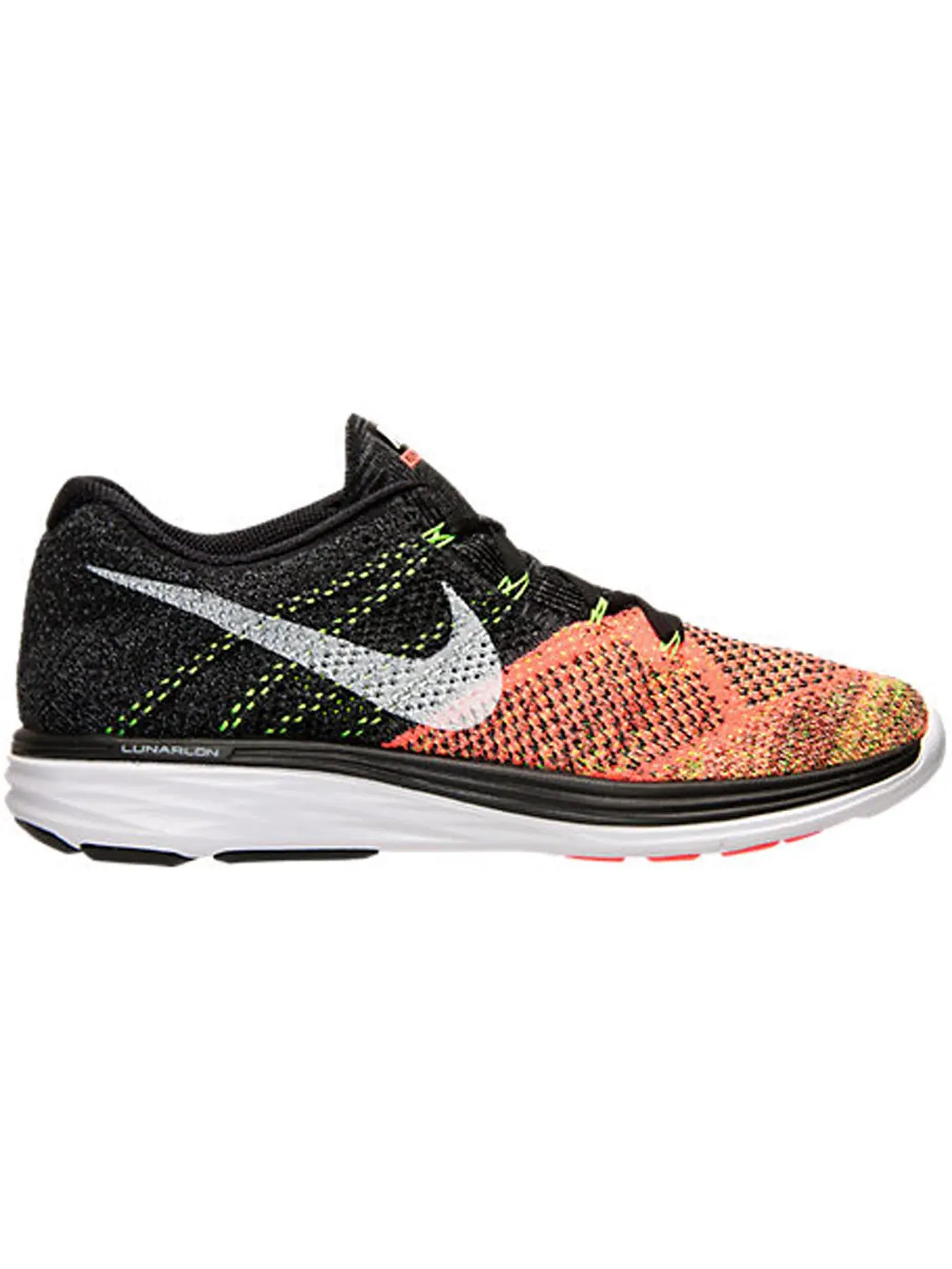Мужские кроссовки для повседневной носки Nike Flyknit Lunar 3 Nike — изображение 1 из 1, черный/белый