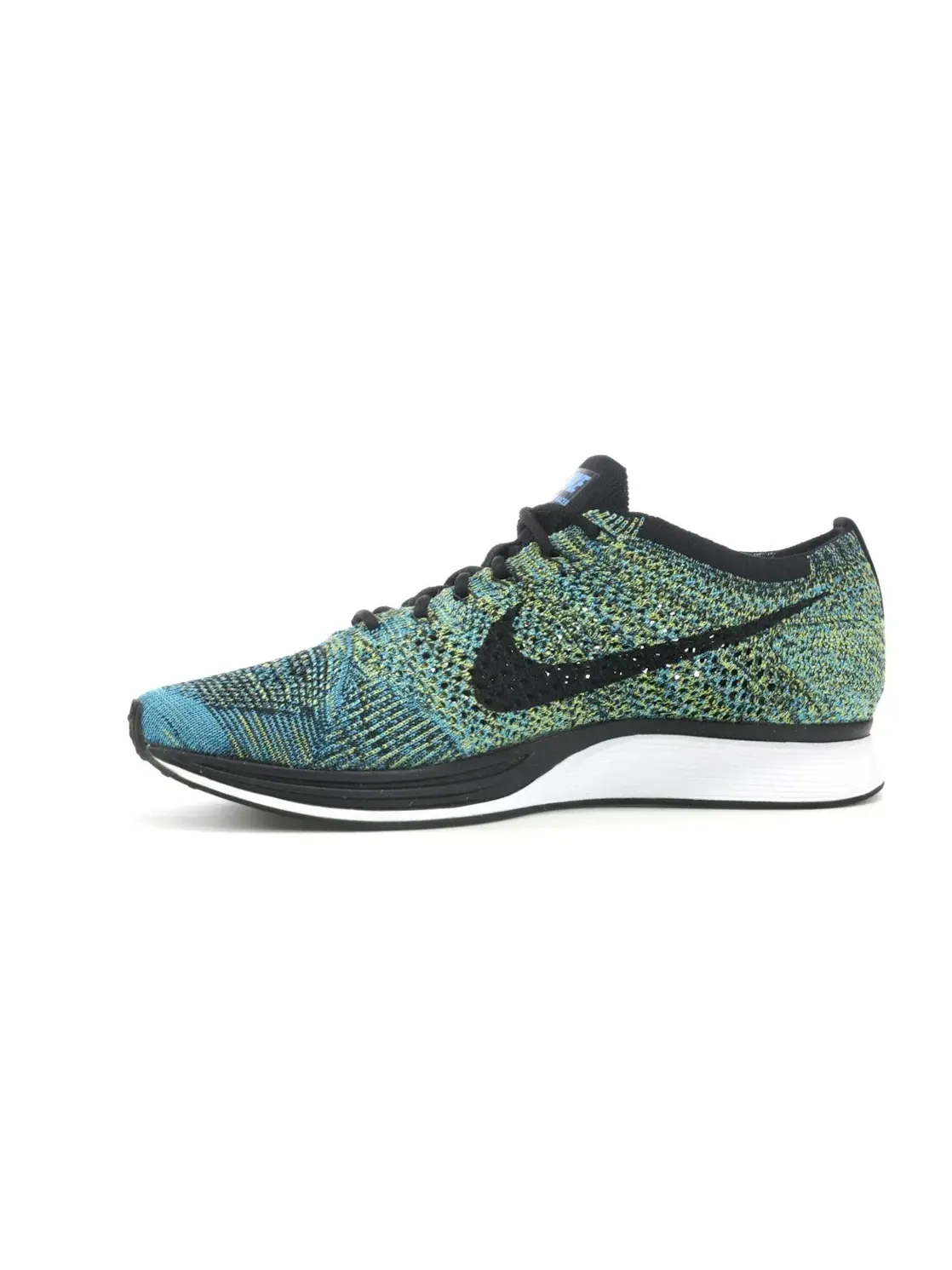 Мужские кроссовки Lifestyle Nike Flyknit Racer — изображение 3 из 4, синий/черный-желтый