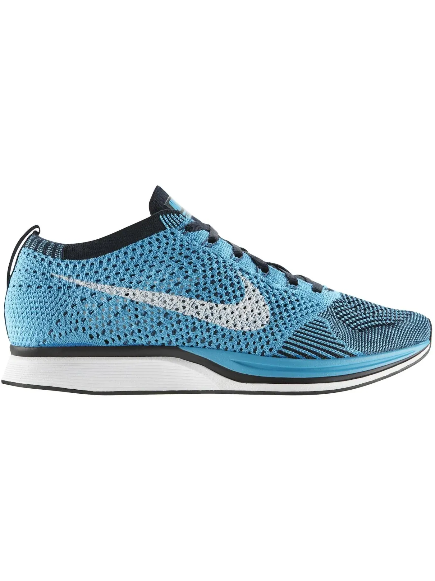 Мужские кроссовки Lifestyle с принтом Nike Flyknit Racer Nike — изображение 1 из 1, синий/белый-темный