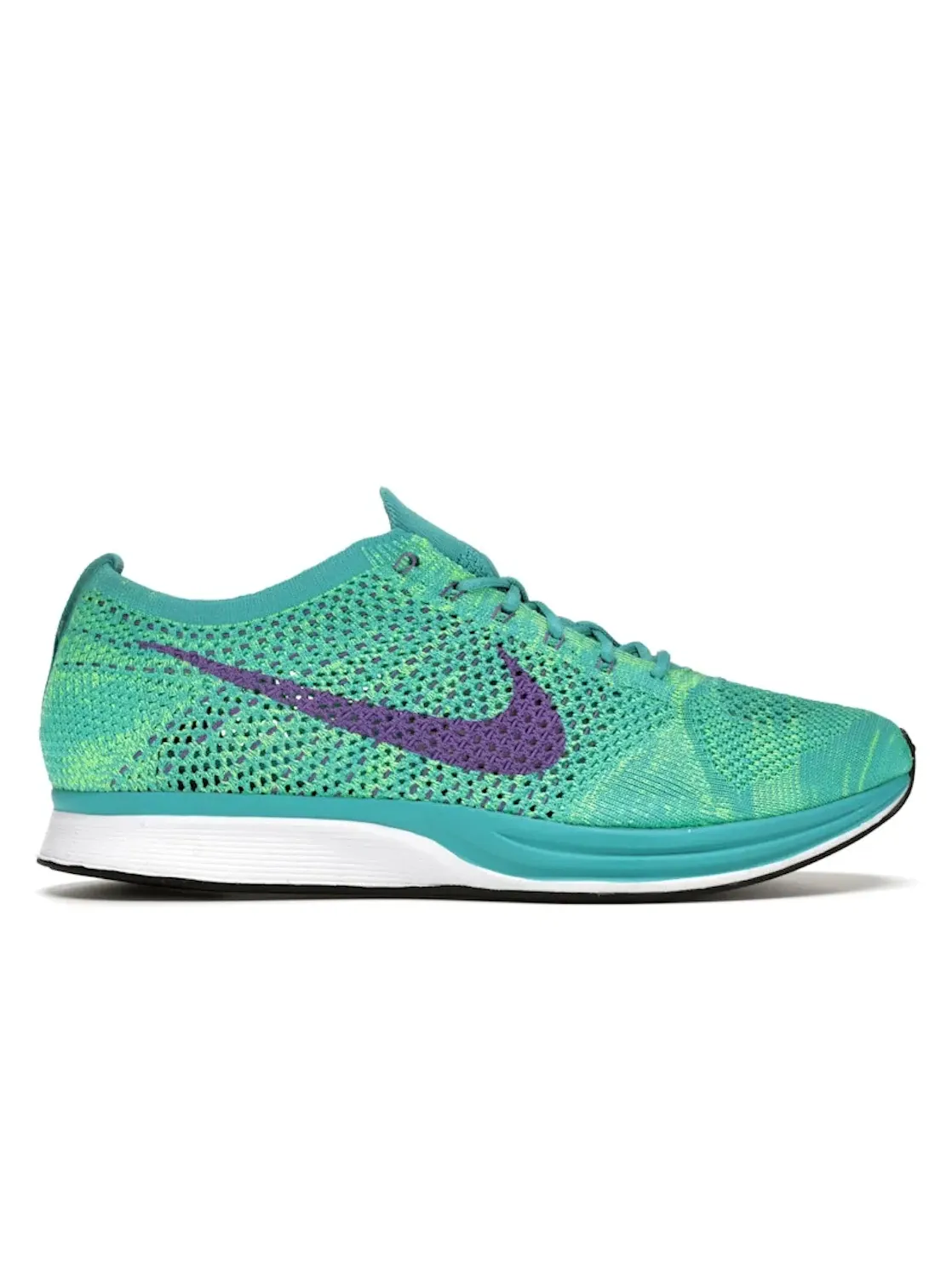 Мужские кроссовки Lifestyle Nike Flyknit Racer, Sport Turquoise/Hyper Grape-Volt — изображение 1 из 4