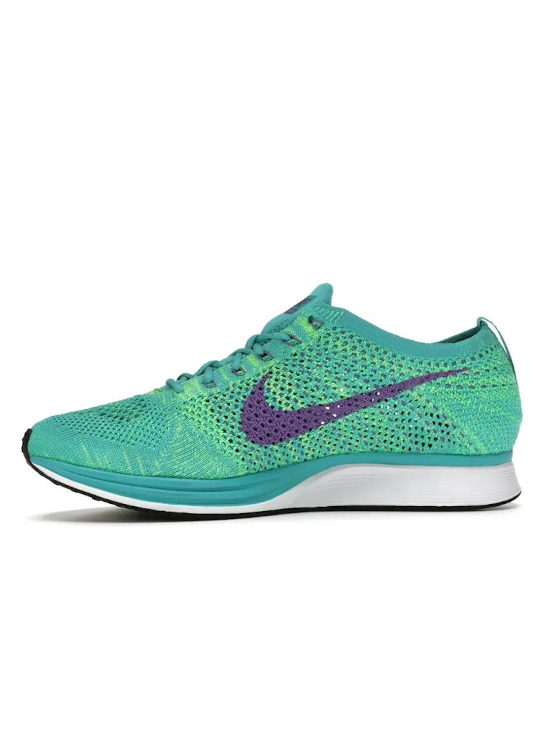 Мужские кроссовки Lifestyle Nike Flyknit Racer, Sport Turquoise/Hyper Grape-Volt — изображение 3 из 4