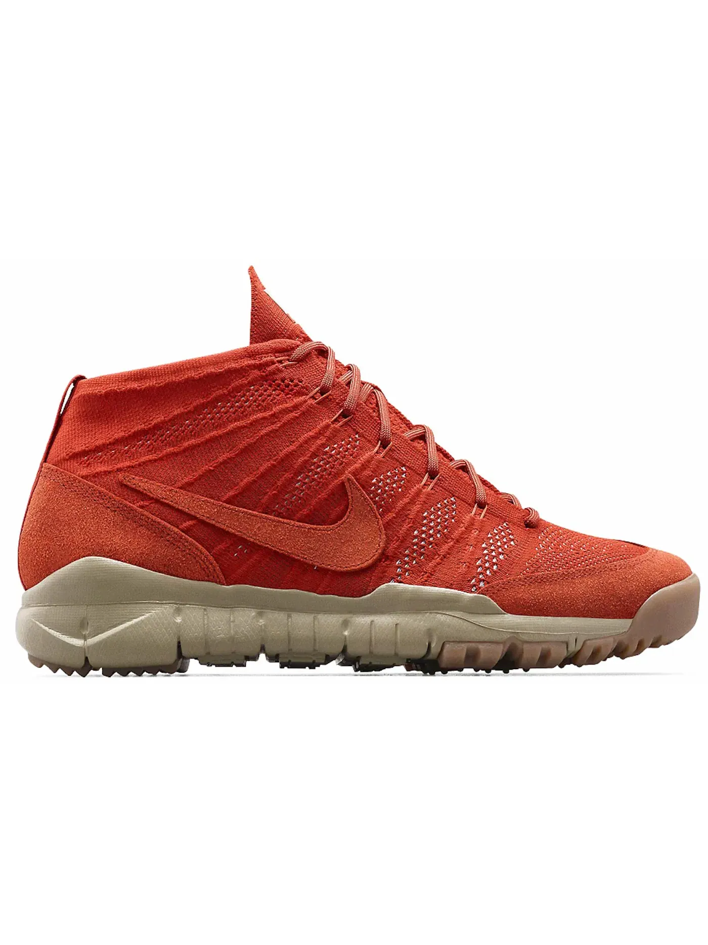 Мужские ботинки Flyknit Trainer Chukka Nike, Cinnabar/Bamboo-Cinnabar — изображение 1 из 1