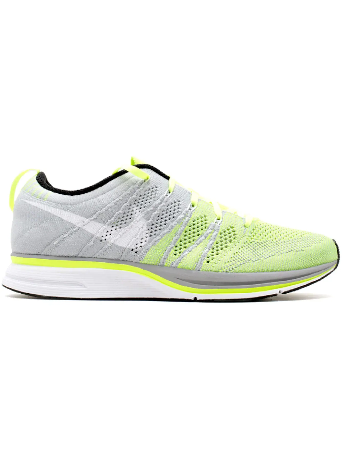 Мужские кроссовки с сетчатым верхом Nike Flyknit Trainer — изображение 1 из 1, белый-зеленый