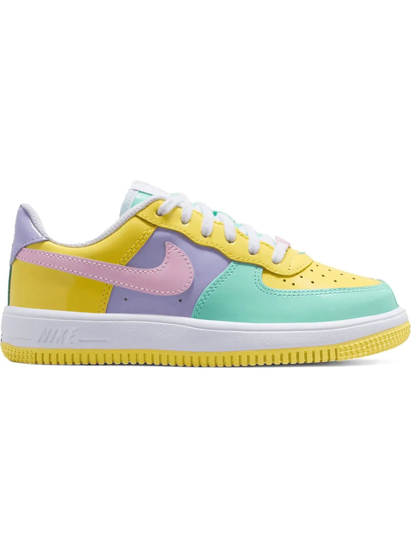 Детские кроссовки Lifestyle Nike Force 1 Low — изображение 1 из 1, желтый/розовый///белый
