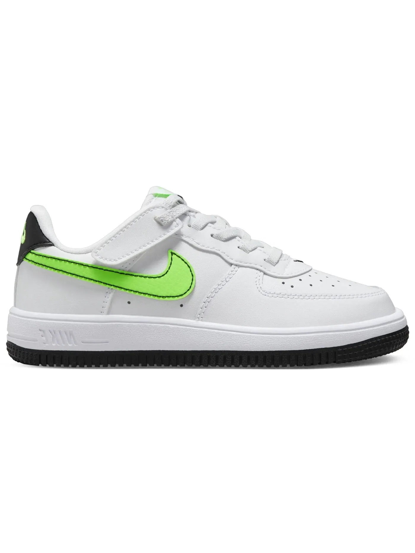 Детские кроссовки с застежкой Nike Force 1 Low EasyOn Nike — изображение 1 из 1, белый/черный/зеленый