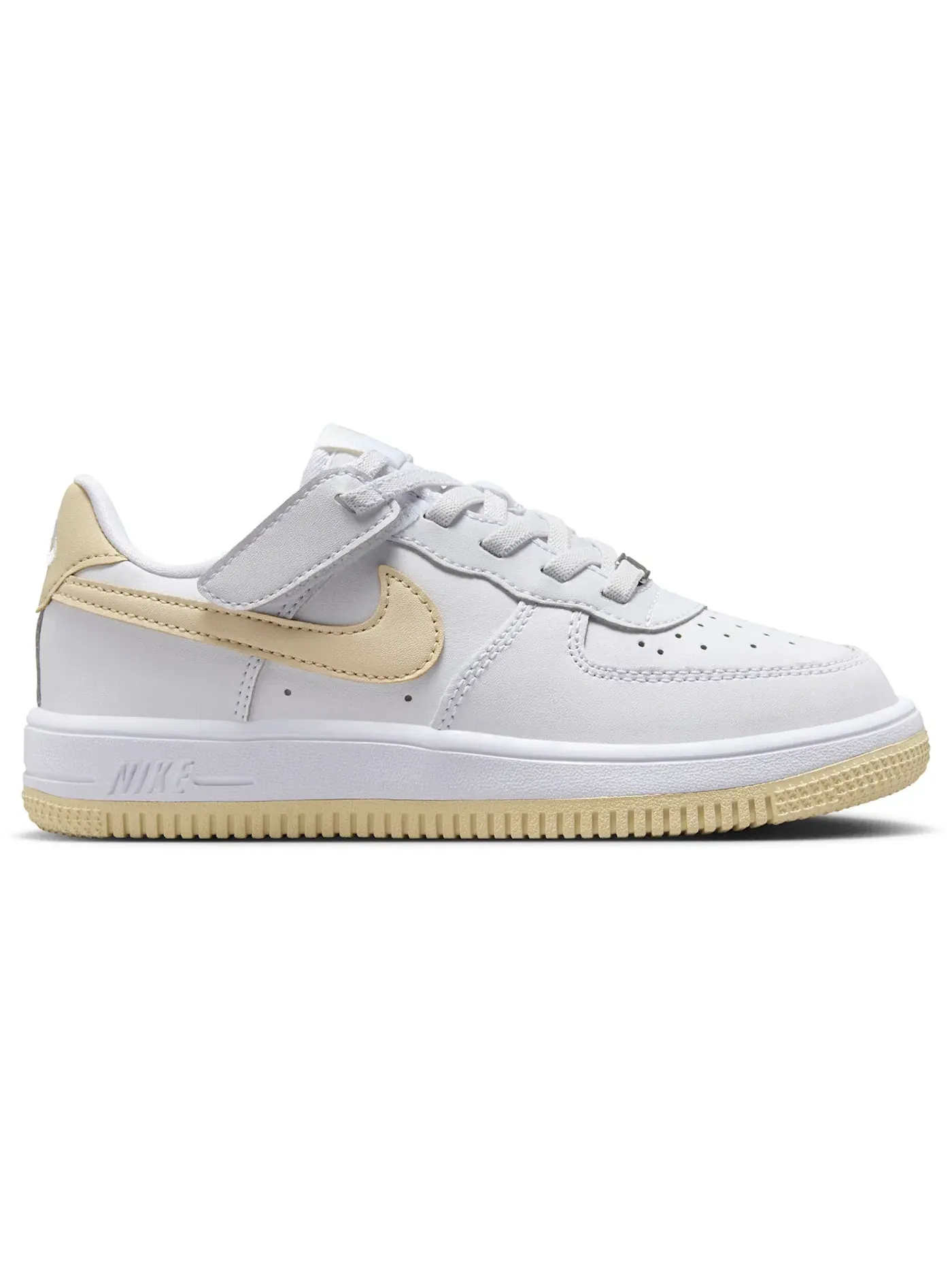Детские кроссовки без шнурков Nike Force 1 Low EasyOn Nike — изображение 1 из 1, белый белый светлый хаки