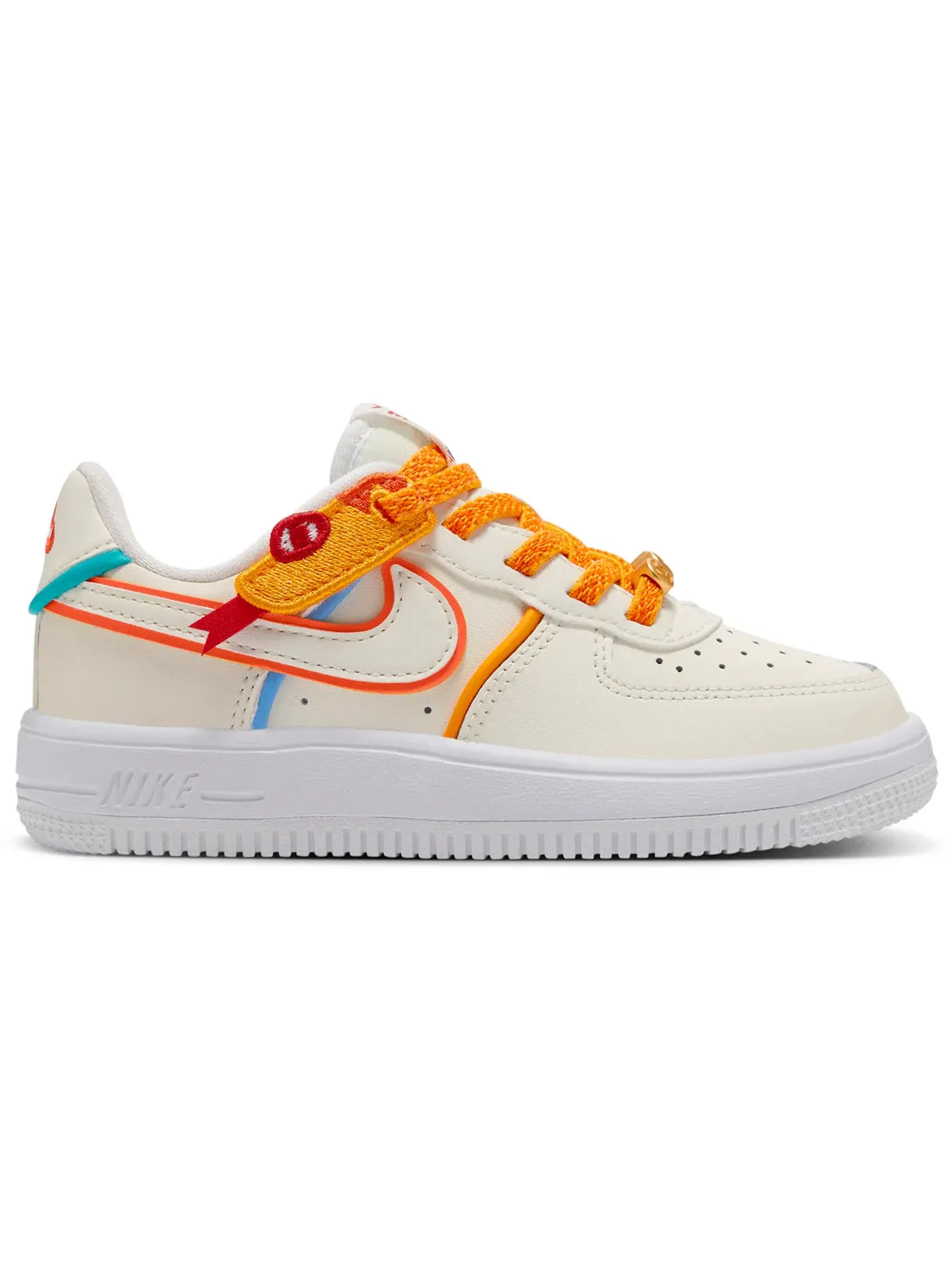 Детские кроссовки с липучками Nike Force 1 Low LV8 EasyOn Nike — изображение 1 из 1, белый
