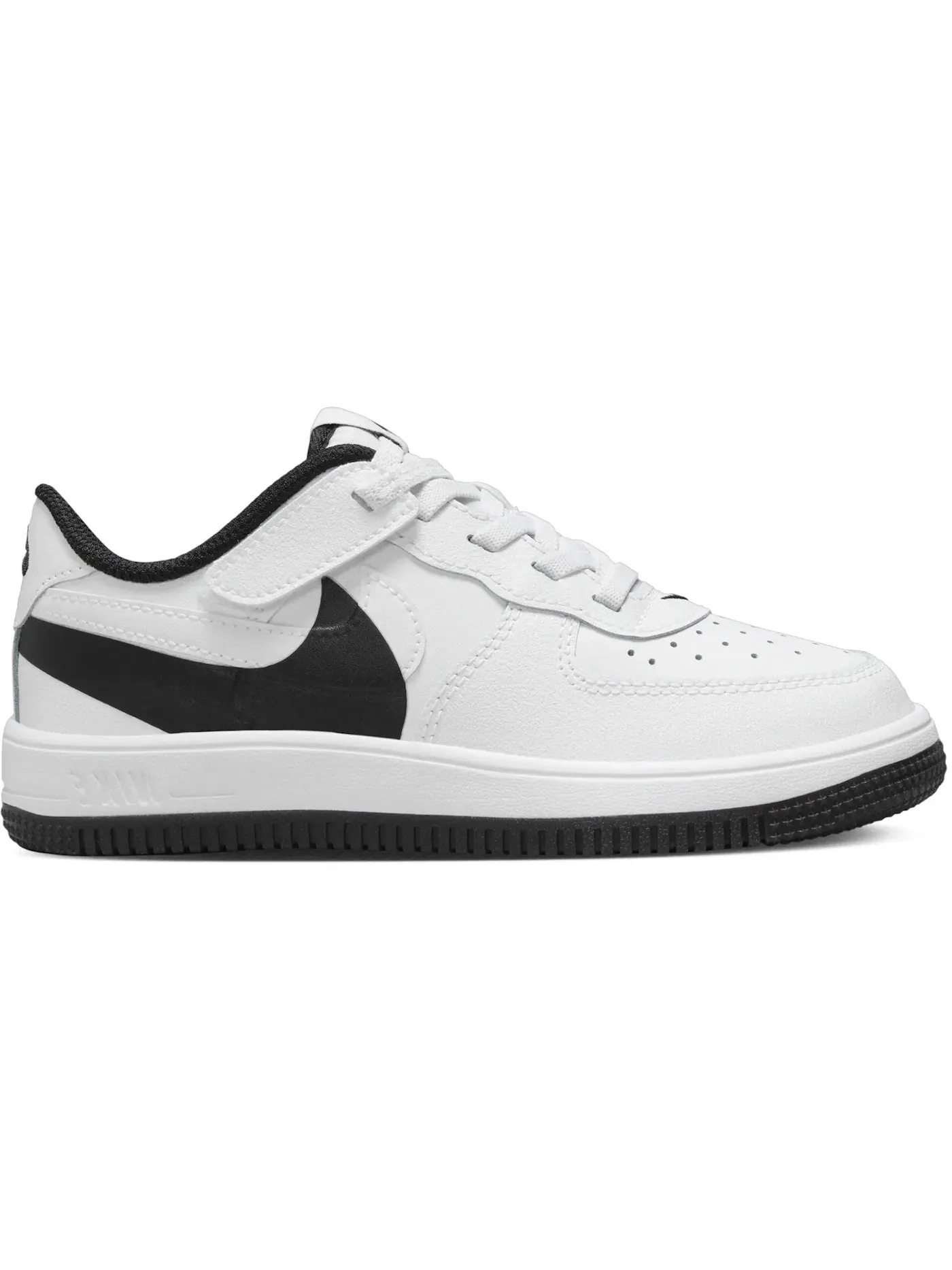 Детские кроссовки для мальчиков с липучками Nike Force 1 Low LV8 EasyOn — изображение 1 из 1, белый/черный/белый