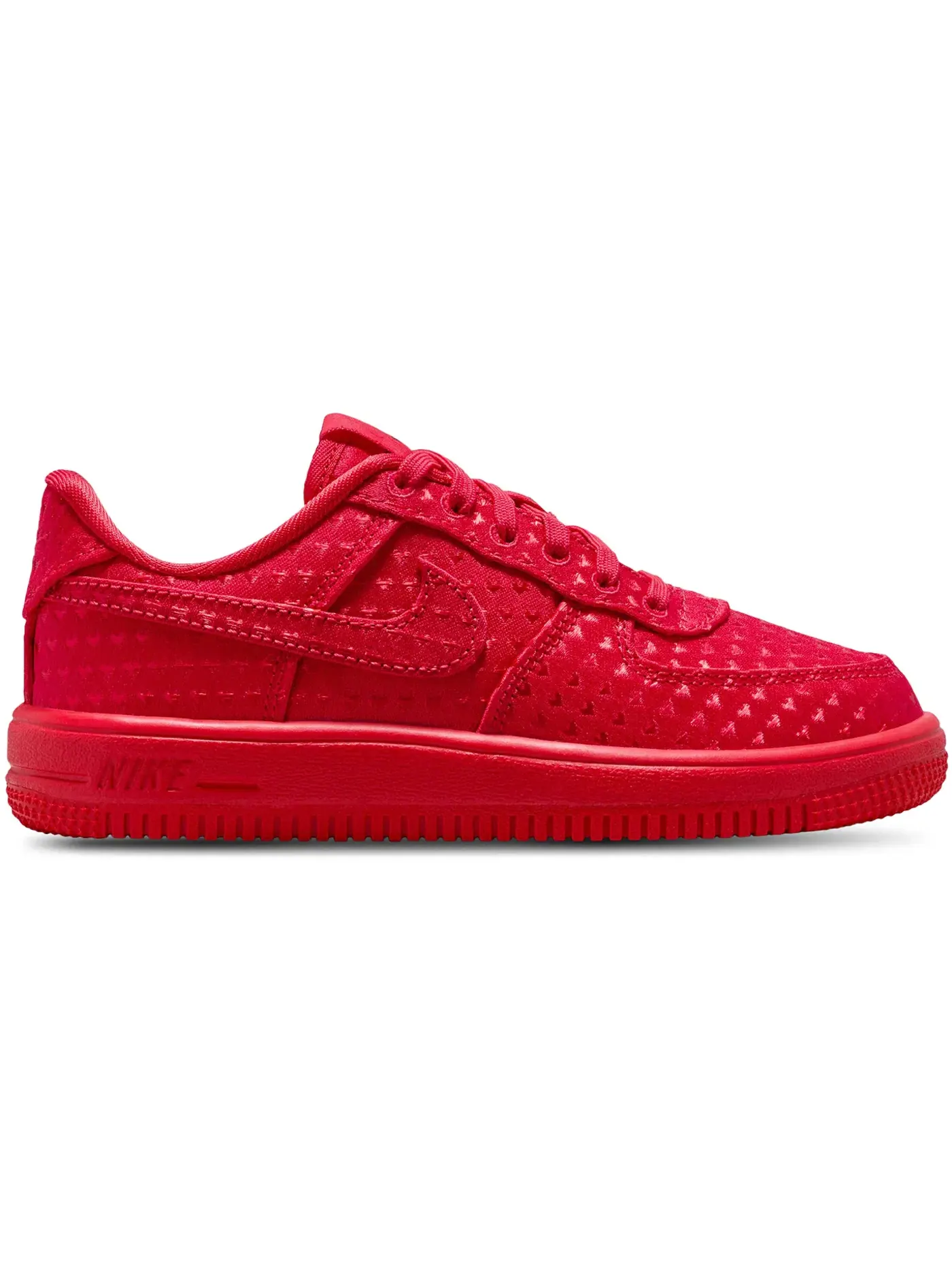 Детские кроссовки Lifestyle с принтом Nike Force 1 Low V Lace Nike — изображение 1 из 1, красный/черный/красный