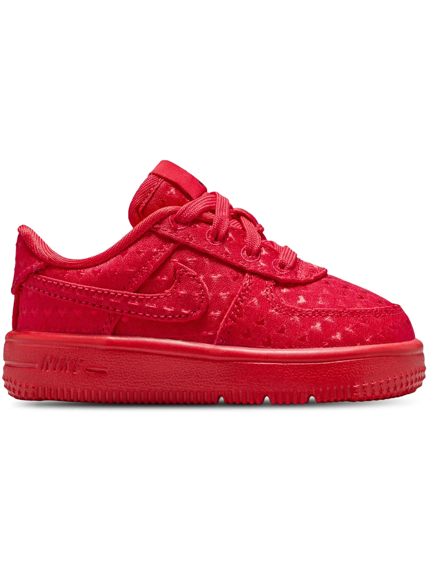 Детские кроссовки для мальчиков на шнуровке Nike Force 1 Low V Lace — изображение 1 из 1, красный/черный/красный