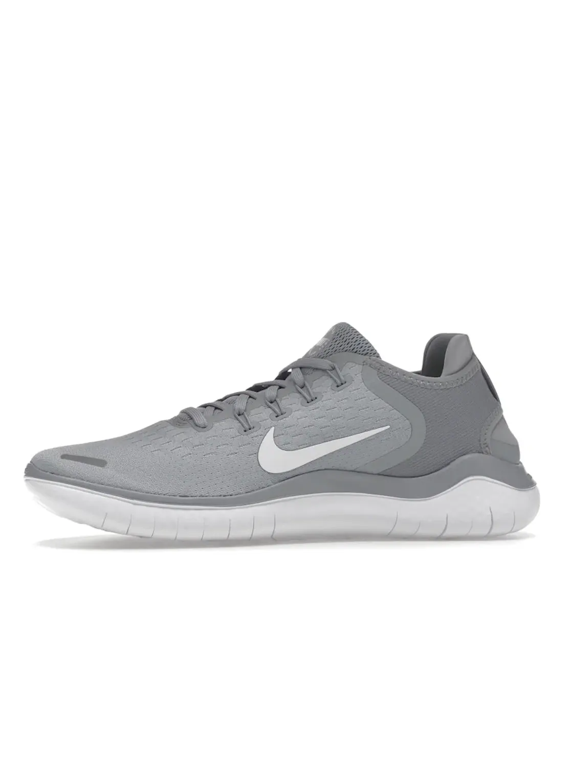 Мужские кроссовки с легким верхом Nike Free RN 2018 Nike — изображение 3 из 4, серый/белый белый
