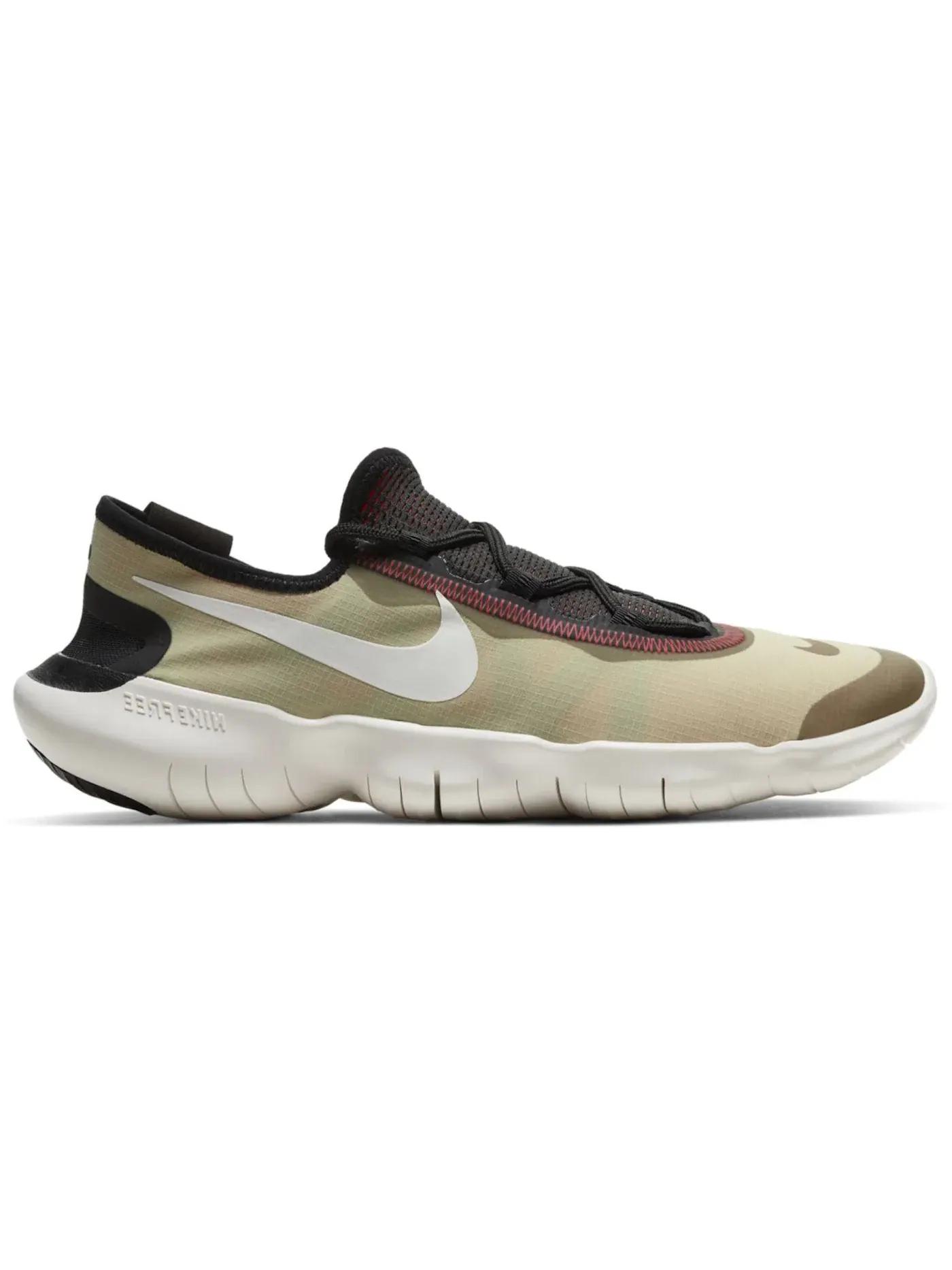 Мужские кроссовки для повседневной носки Nike Free RN 5 2020 Nike — изображение 1 из 1, оливковый/белый/черный