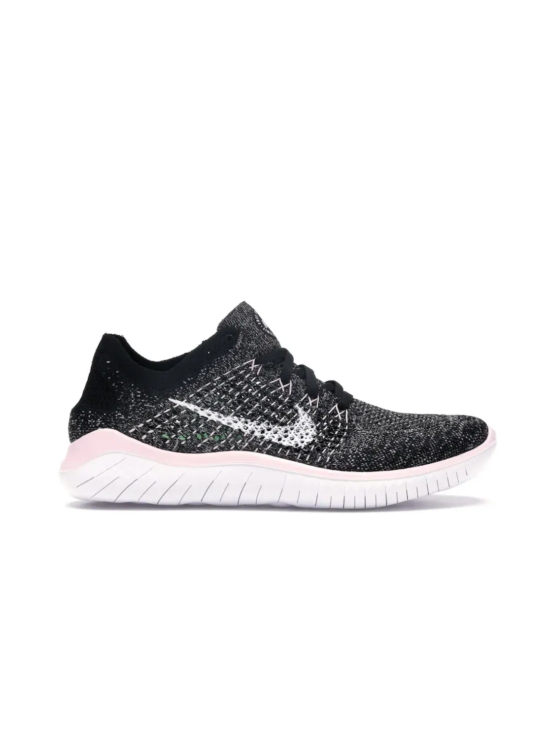 Женские кроссовки для бега с технологией Flyknit Nike Free RN Flyknit 2018 — изображение 1 из 4, черный/розовый-белый