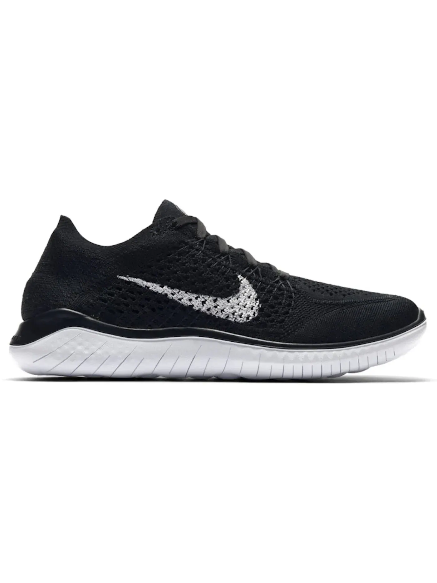 Женские кроссовки для бега Nike Free RN Flyknit 2018 — изображение 1 из 1, черный/белый
