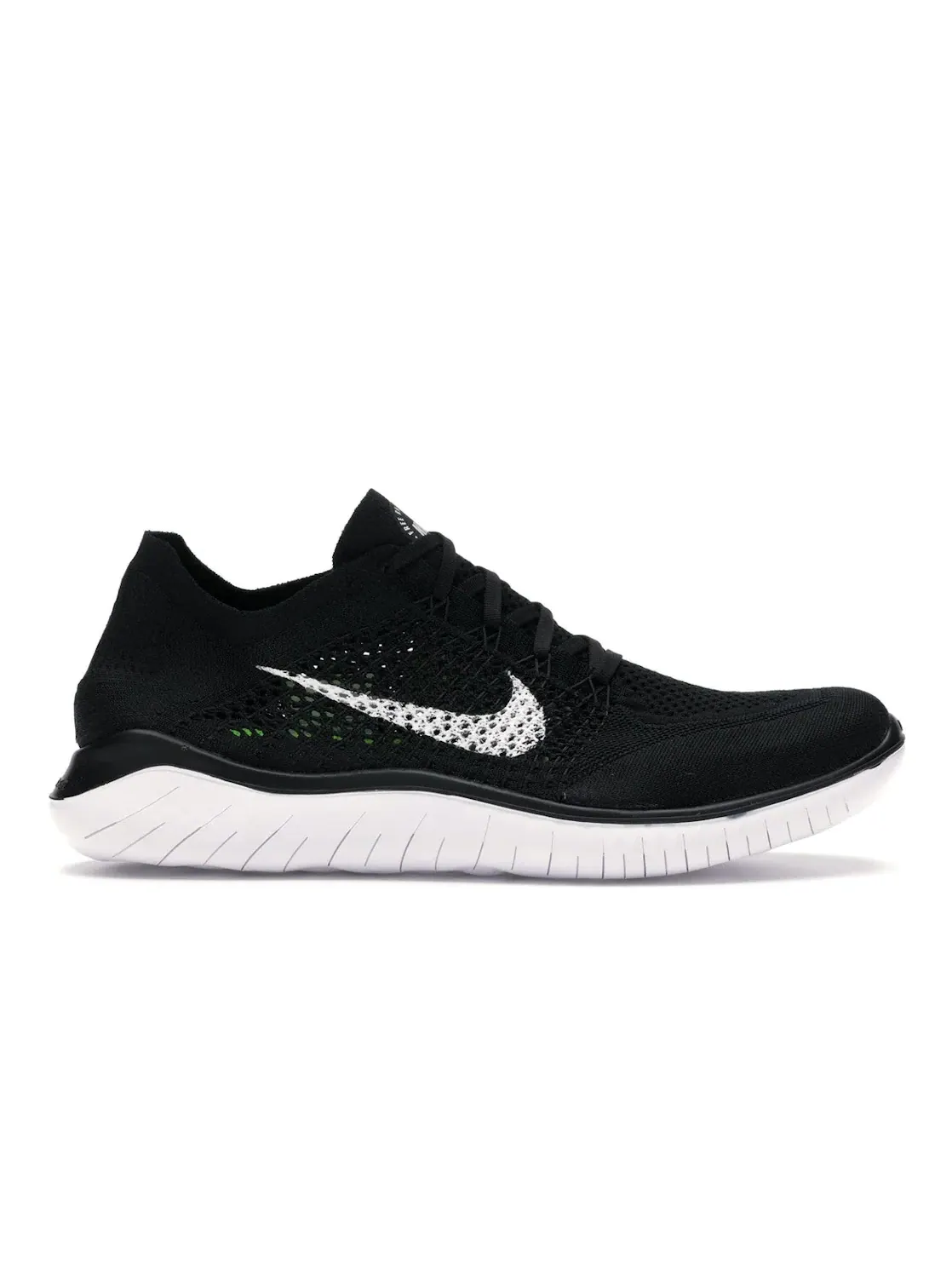 Мужские кроссовки с дышащим верхом Nike Free RN Flyknit 2018 Nike — изображение 1 из 4, черный/белый