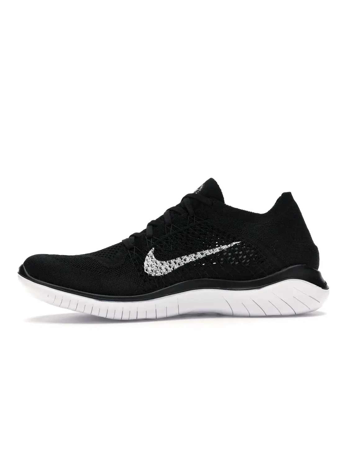 Мужские кроссовки с дышащим верхом Nike Free RN Flyknit 2018 Nike — изображение 3 из 4, черный/белый