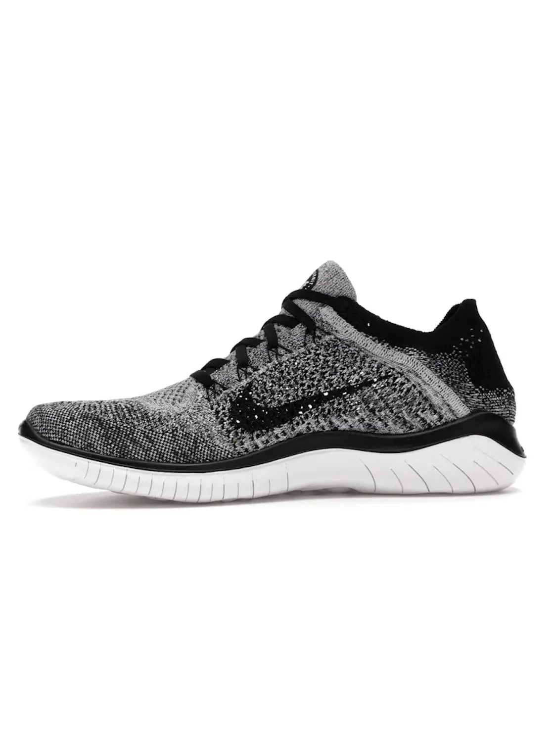 Мужские кроссовки для бега Nike Free RN Flyknit 2018 — изображение 3 из 4, белый/черный