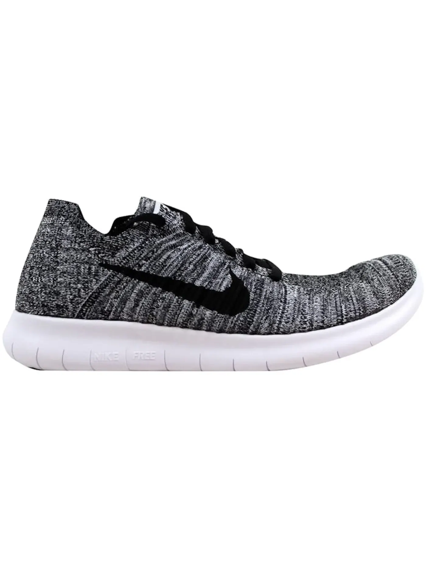Мужские кроссовки с длинным шнурком Nike Free RN Flyknit Nike — изображение 1 из 1, белый/черный