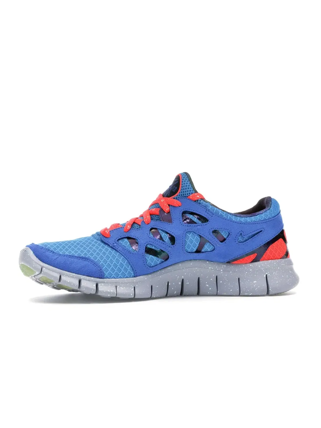 Мужские кроссовки с принтом Nike Free Run 2.0 Nike — изображение 3 из 4, серебристый--яркий
