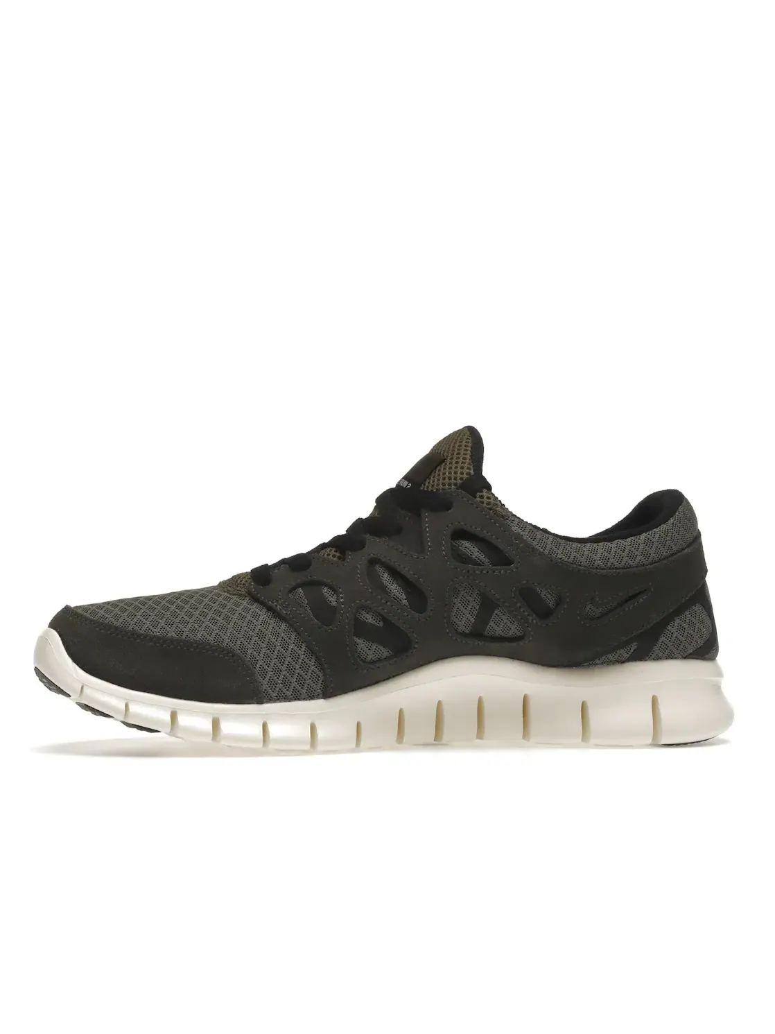 Мужские кроссовки для бега с амортизацией Nike Free Run 2 Nike — изображение 3 из 4, оливковый//черный