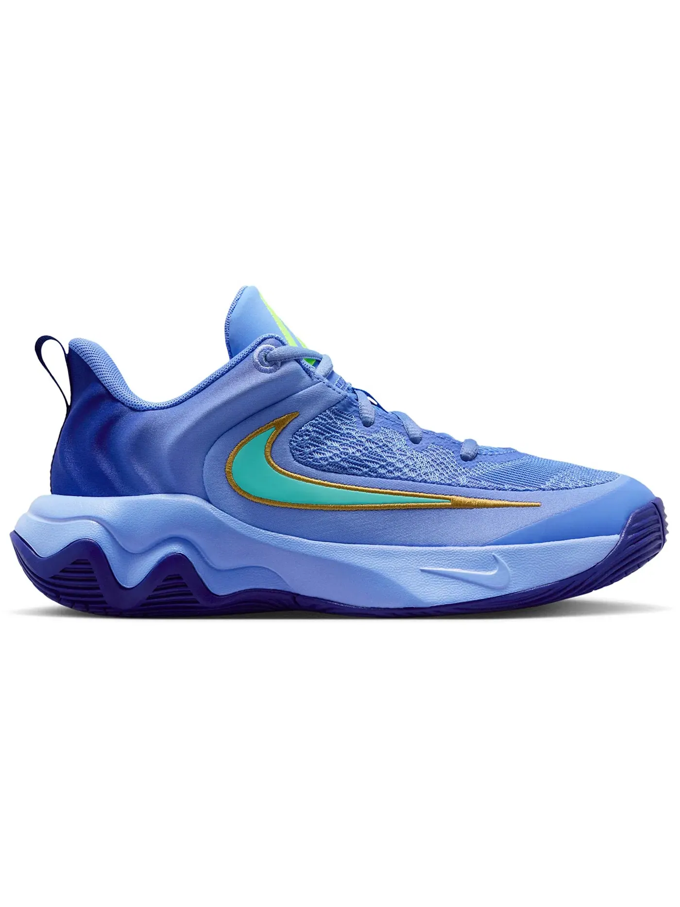 Детские кроссовки для мальчиков Nike Giannis Immortality 4, Royal Pulse Deep Royal Volt Hyper Turquoise — изображение 1 из 1