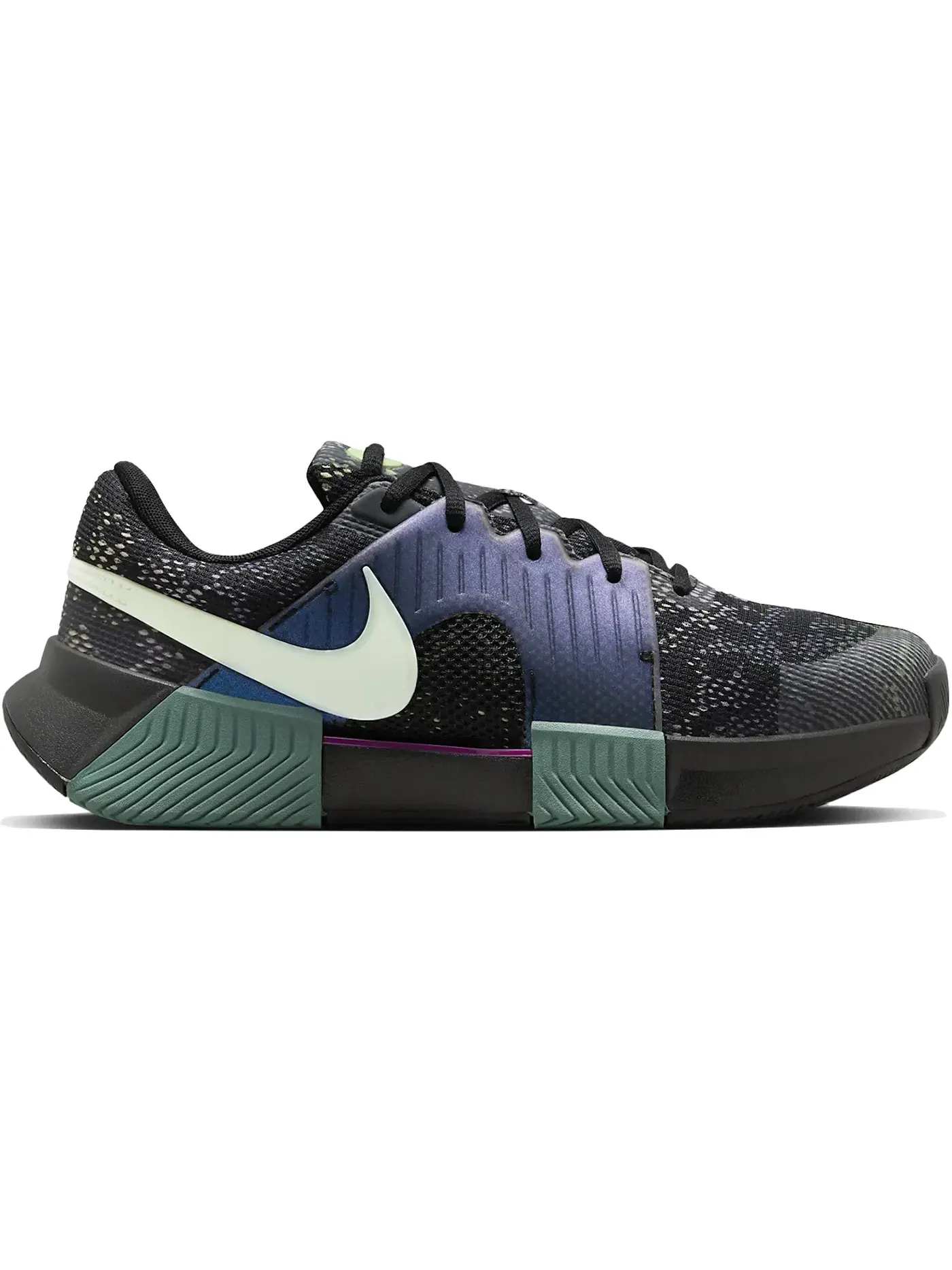 Женские кроссовки для тенниса Nike GP Challenge 1 Nike — изображение 1 из 1, черный/мульти-//зеленый