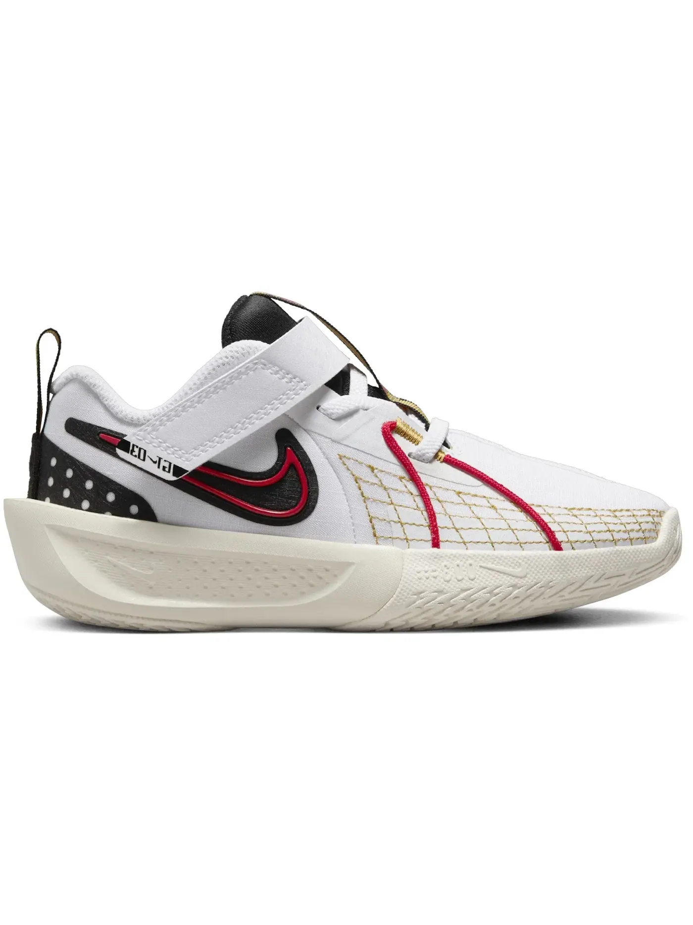 Детские кроссовки для баскетбола Nike GT Cut 3 — изображение 1 из 1, белый/черный//красный