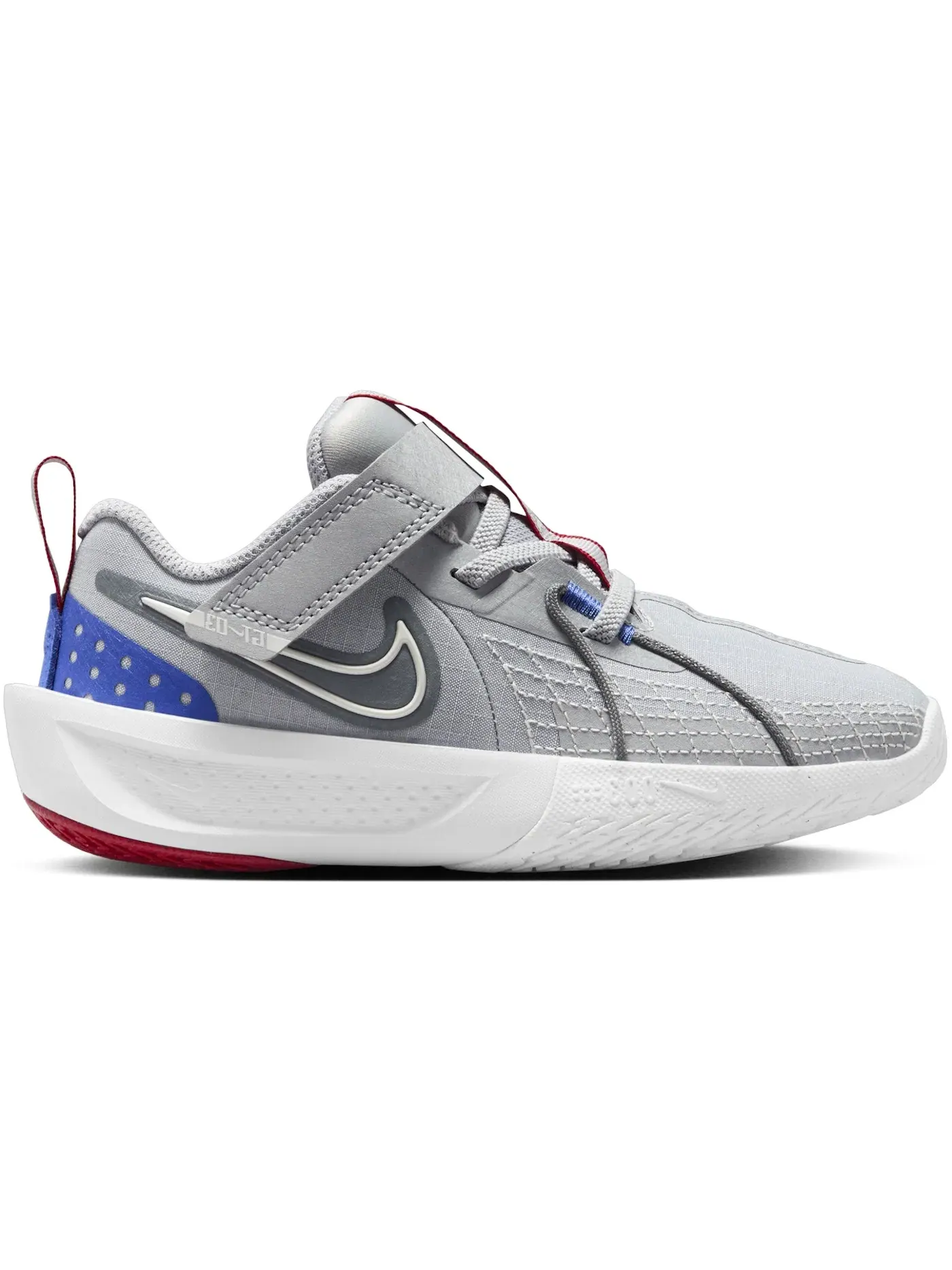Детские кроссовки для баскетбола Nike GT Cut 3 — изображение 1 из 1, серый/серый/синий