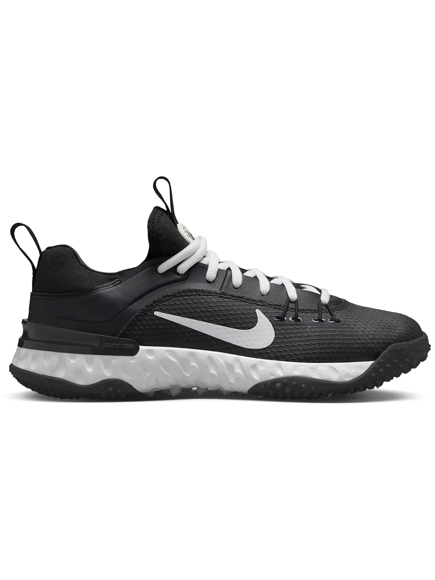 Мужские кроссовки для лакросса Nike Huarache 9 Elite TF LAX — изображение 1 из 1, черный/белый/белый