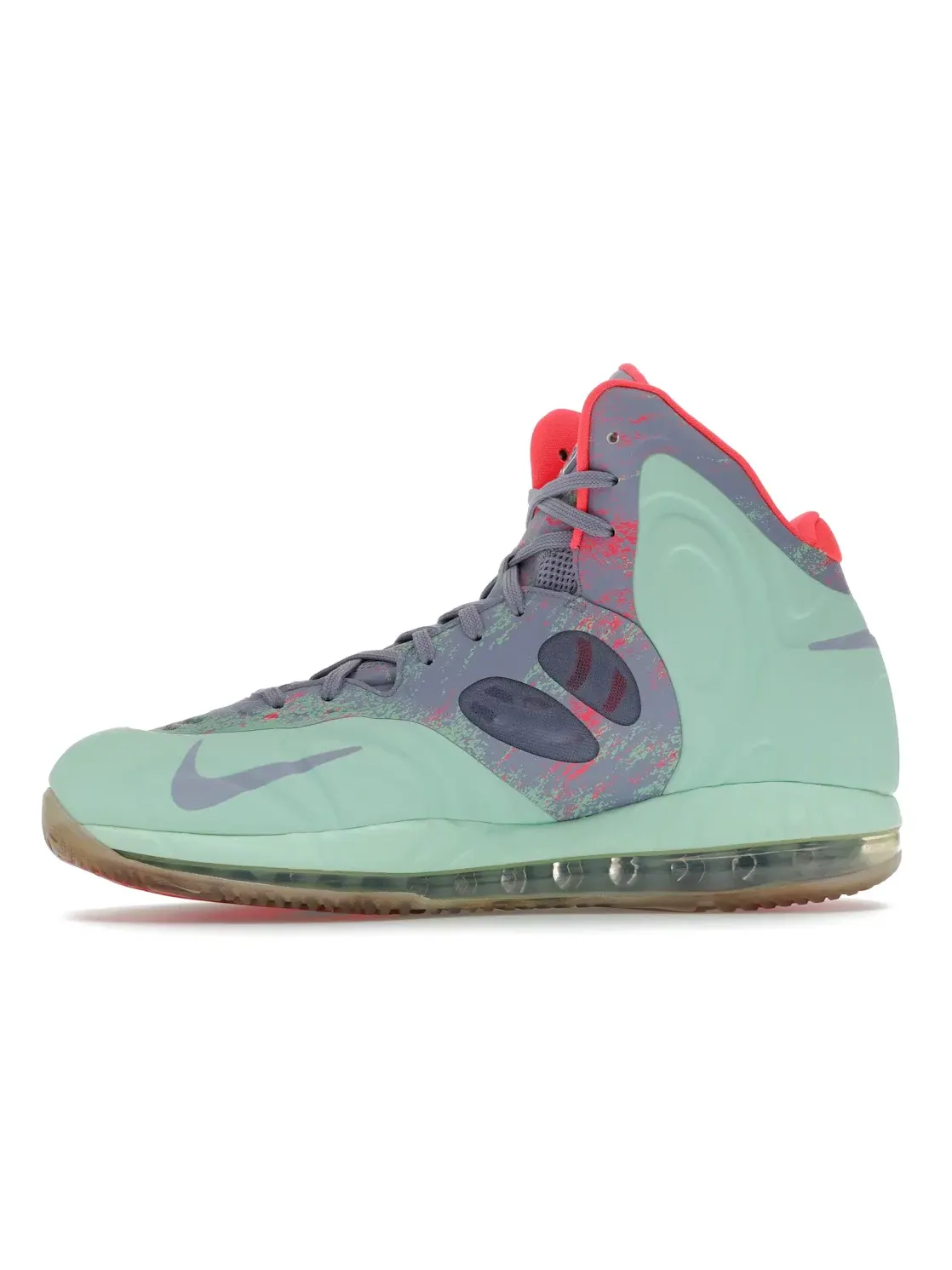 Мужские кроссовки Lifestyle Nike Hyperposite Nike — изображение 3 из 4, зеленый/серый-красный