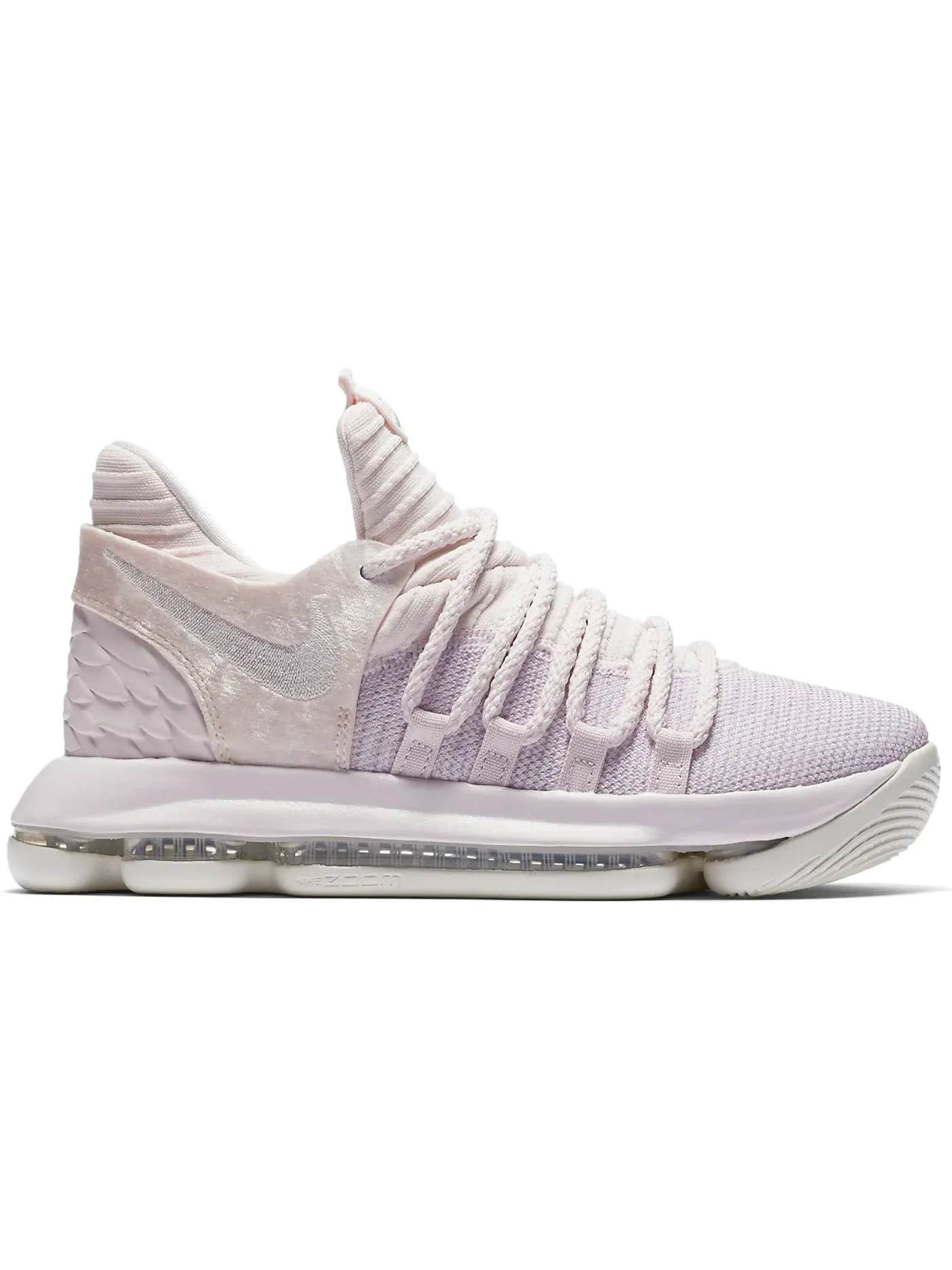 Детские кроссовки для девочек спортивные Nike KD 10 Aunt Pearl — изображение 1 из 1, розовый/белый