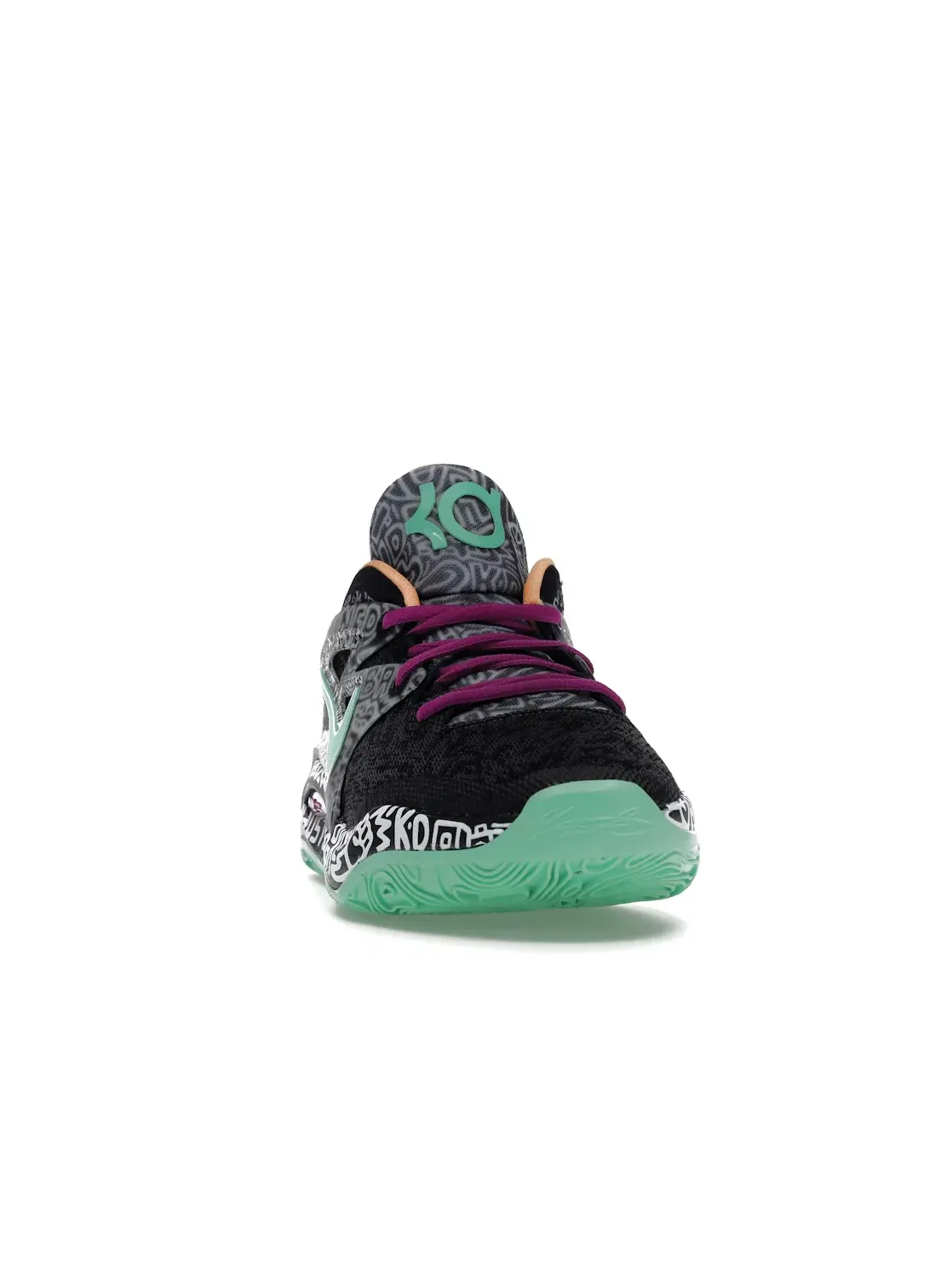 Мужские кроссовки для баскетбола с принтом Nike KD 15 Brooklyn Graffiti Nike — изображение 2 из 4, серый//кремовый/светлый