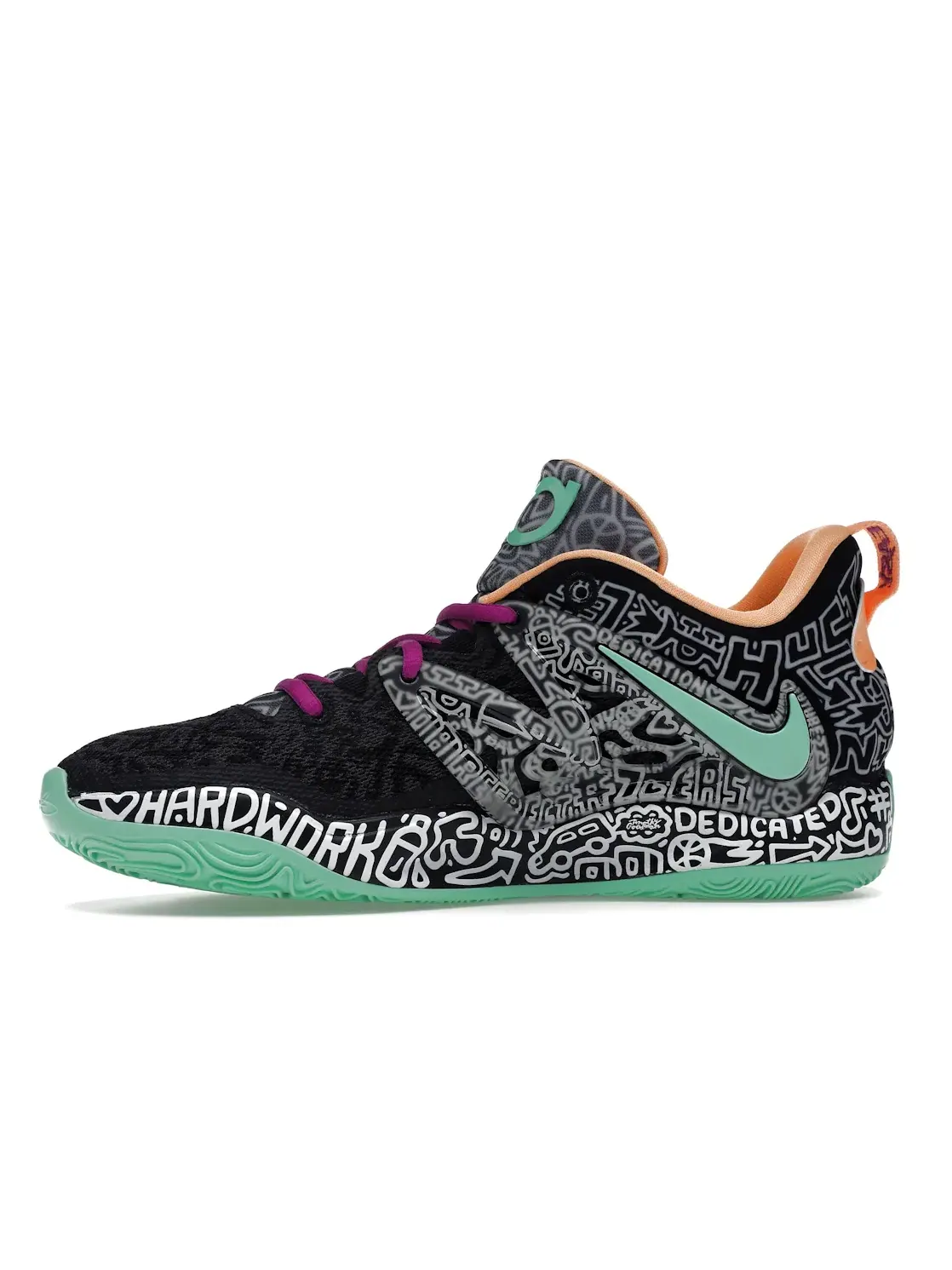Мужские кроссовки для баскетбола с принтом Nike KD 15 Brooklyn Graffiti Nike — изображение 3 из 4, серый//кремовый/светлый