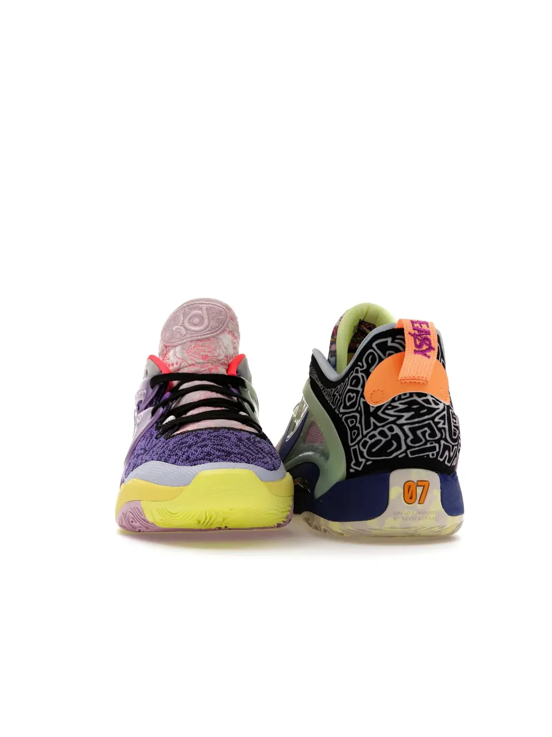 Мужские кроссовки для баскетбола Nike KD 15 — изображение 2 из 4, белый/черный/розовый