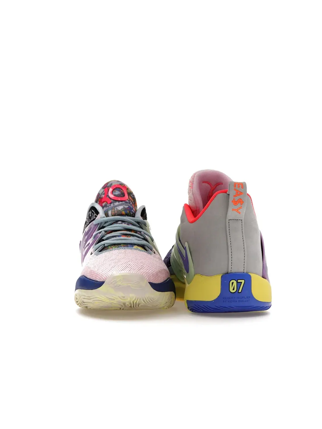 Мужские кроссовки для баскетбола Nike KD 15 — изображение 4 из 4, белый/черный/розовый