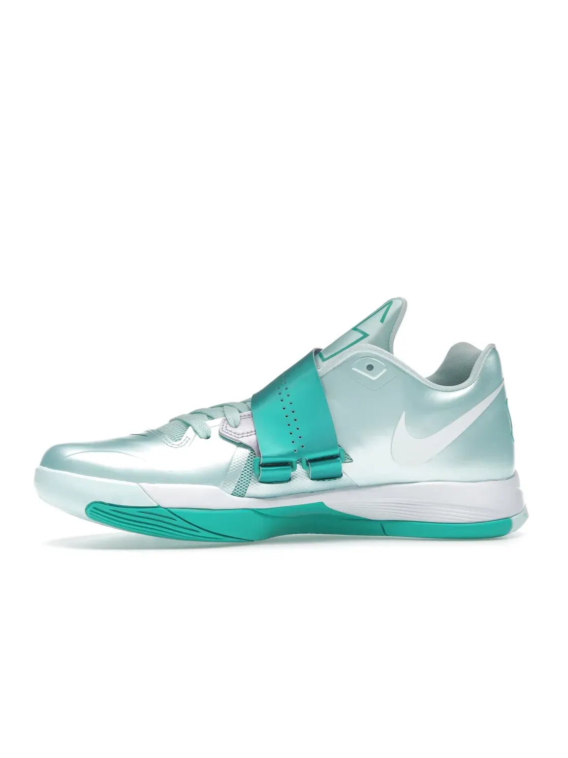 Мужские кроссовки для баскетбола с инновационными технологиями Nike KD 4 Nike — изображение 3 из 4, белый зеленый