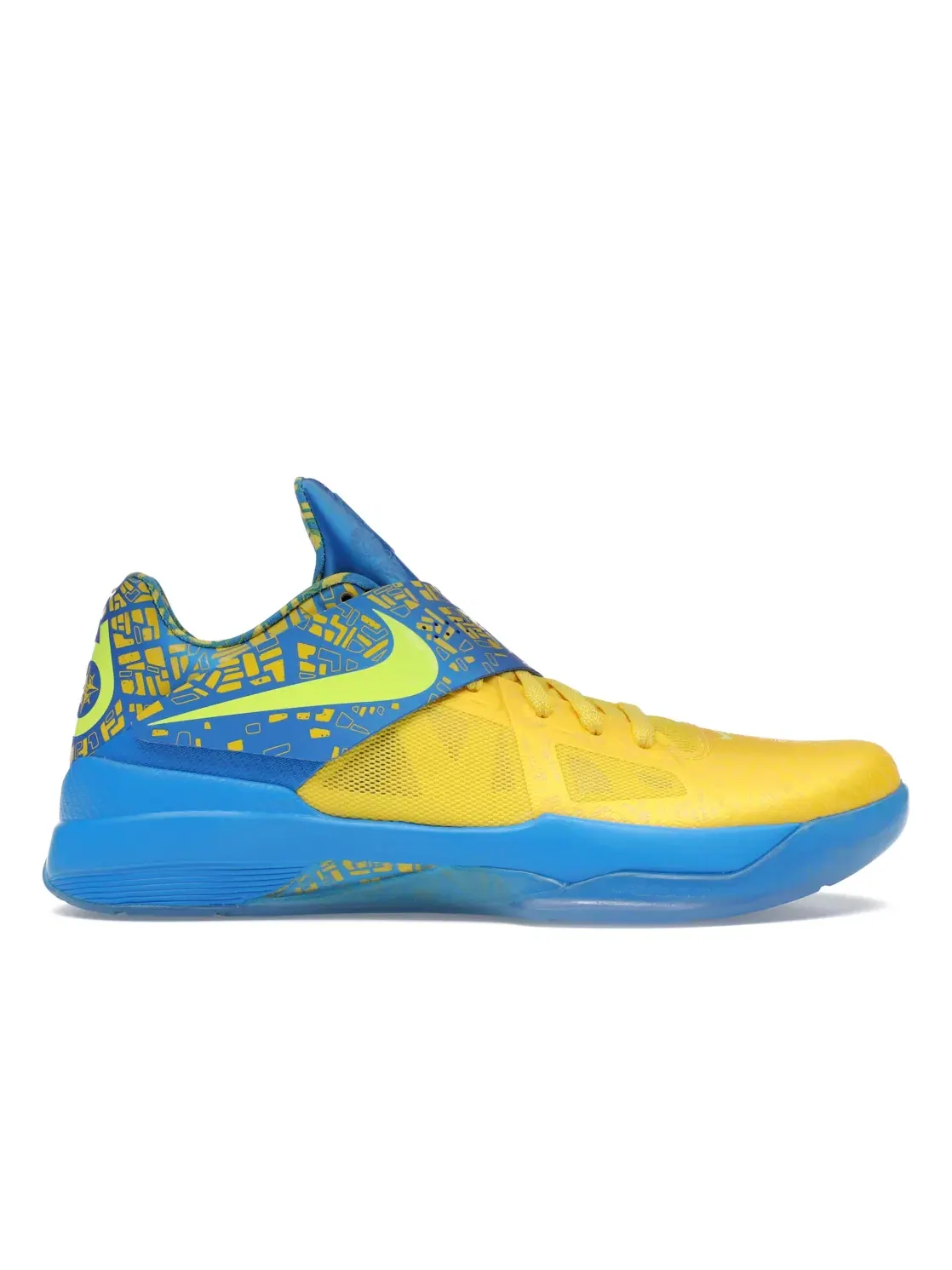 Мужские кроссовки с принтом Nike KD 4 Scoring Title — изображение 1 из 4, синий желтый